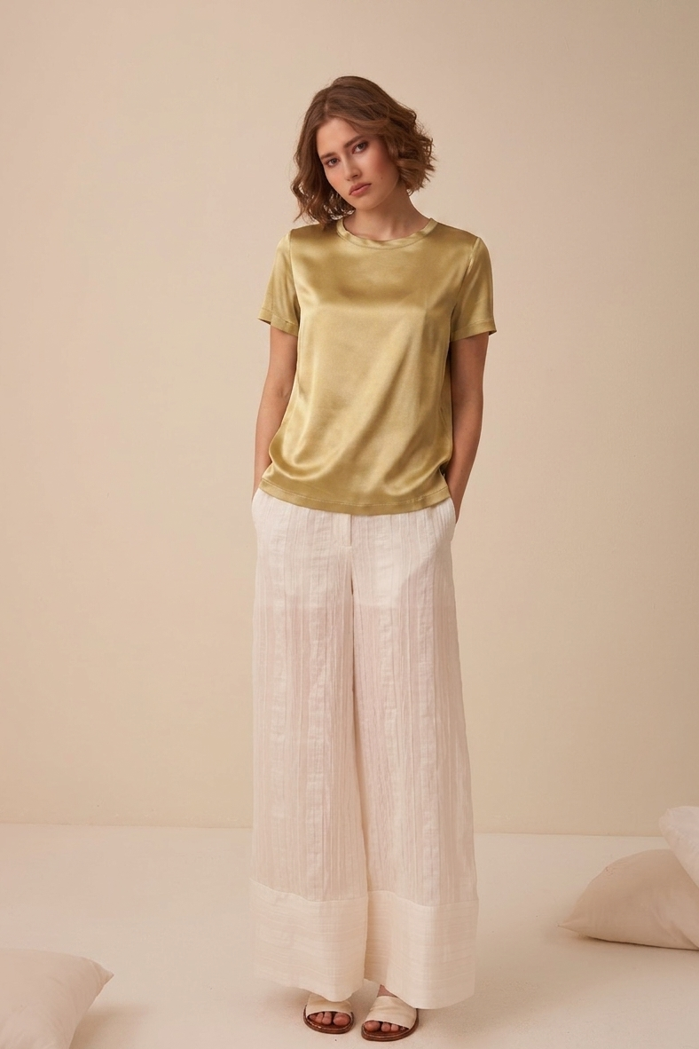 T-Shirt girocollo di Seta