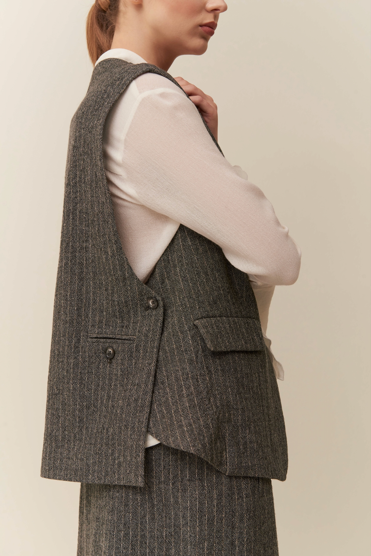 Gilet Gessato in lana