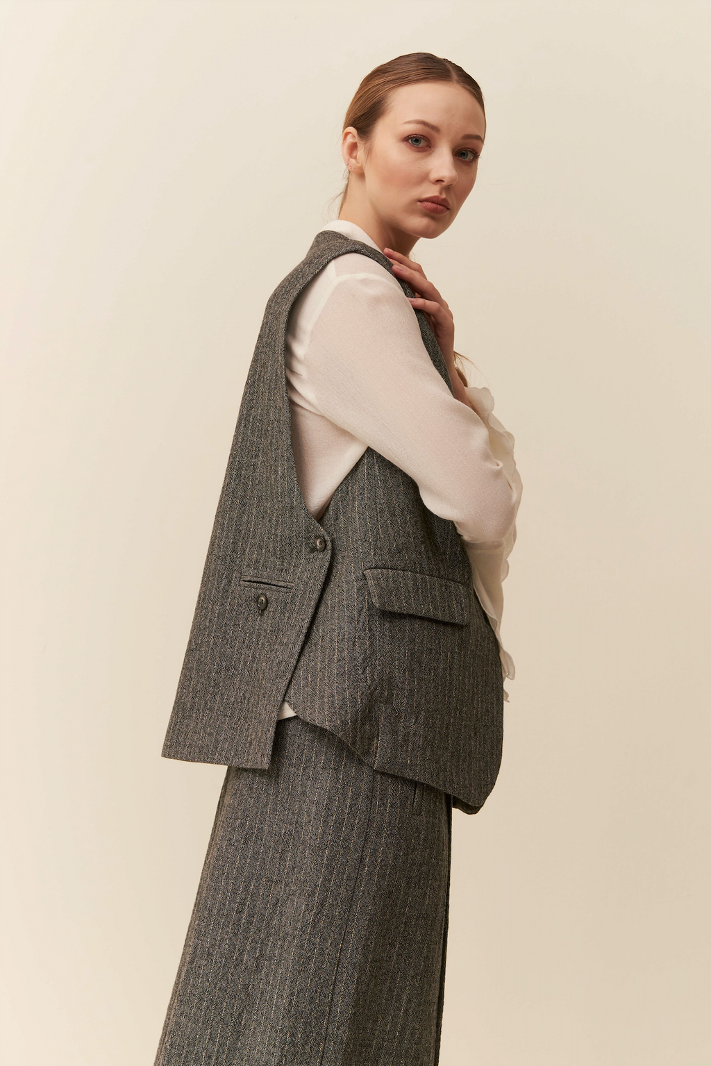 Gilet Gessato in lana