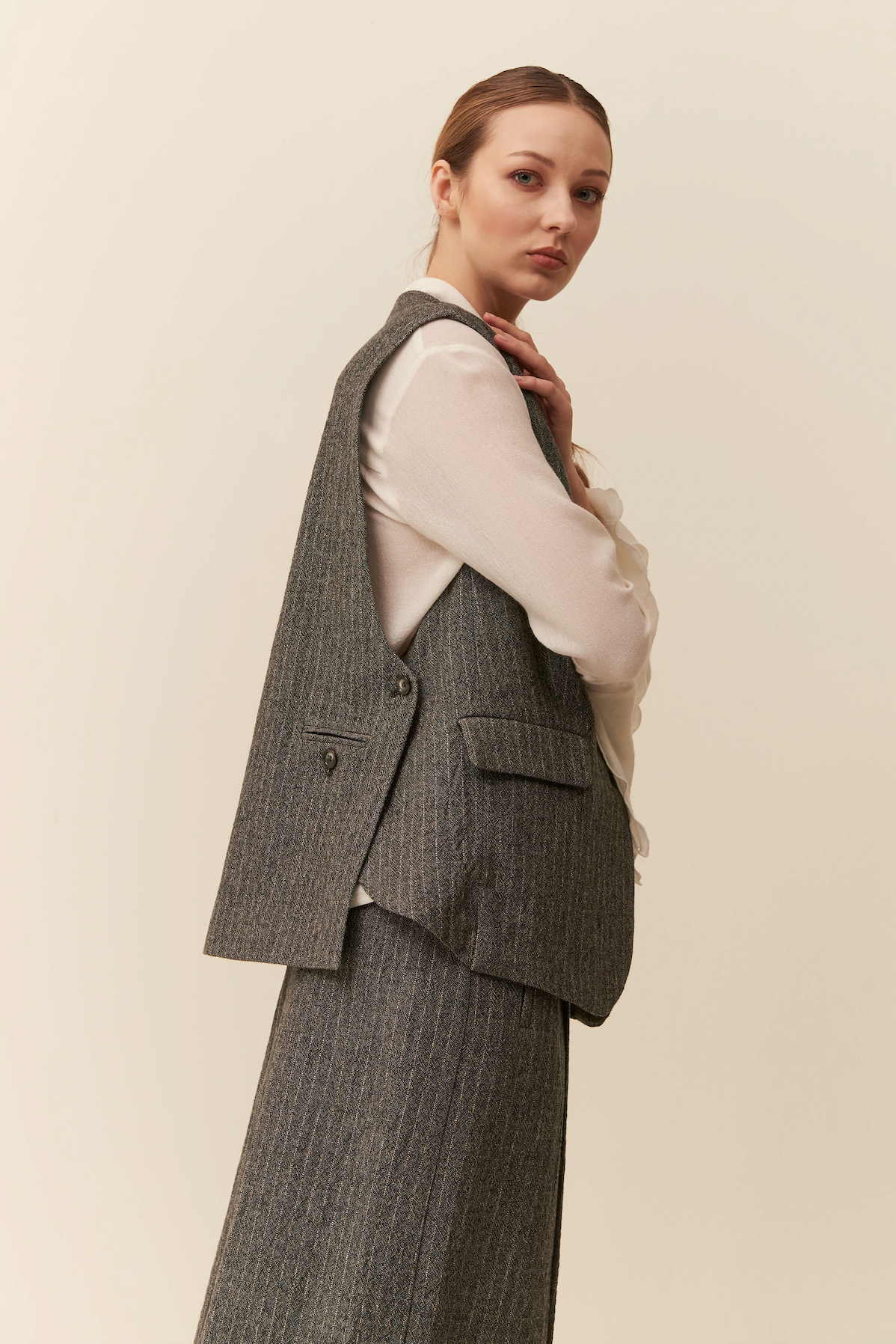 Gilet Gessato in lana