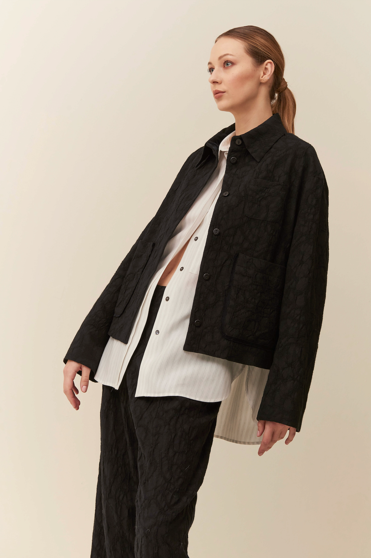 Giacca Camicia in jacquard