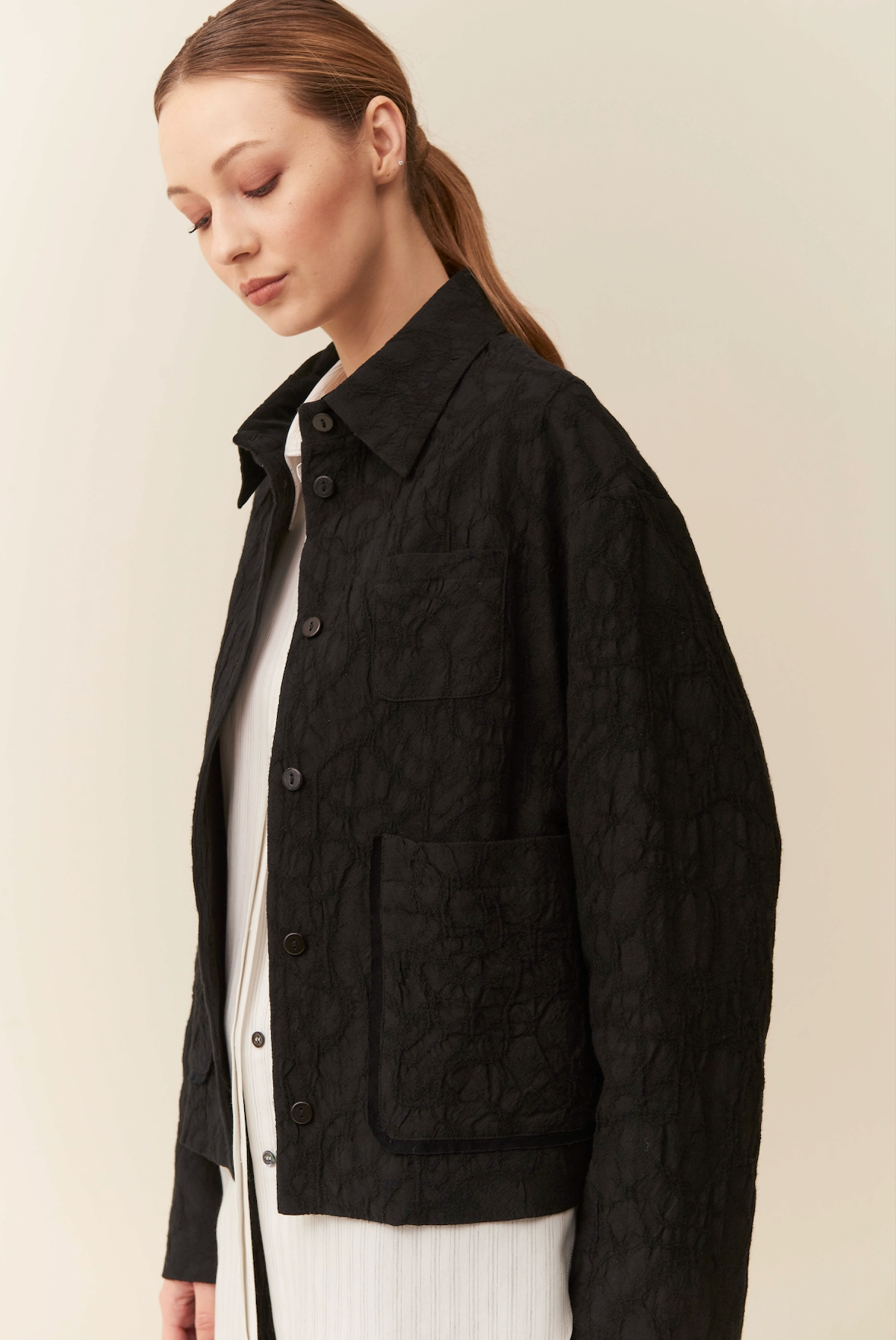 Giacca Camicia in jacquard