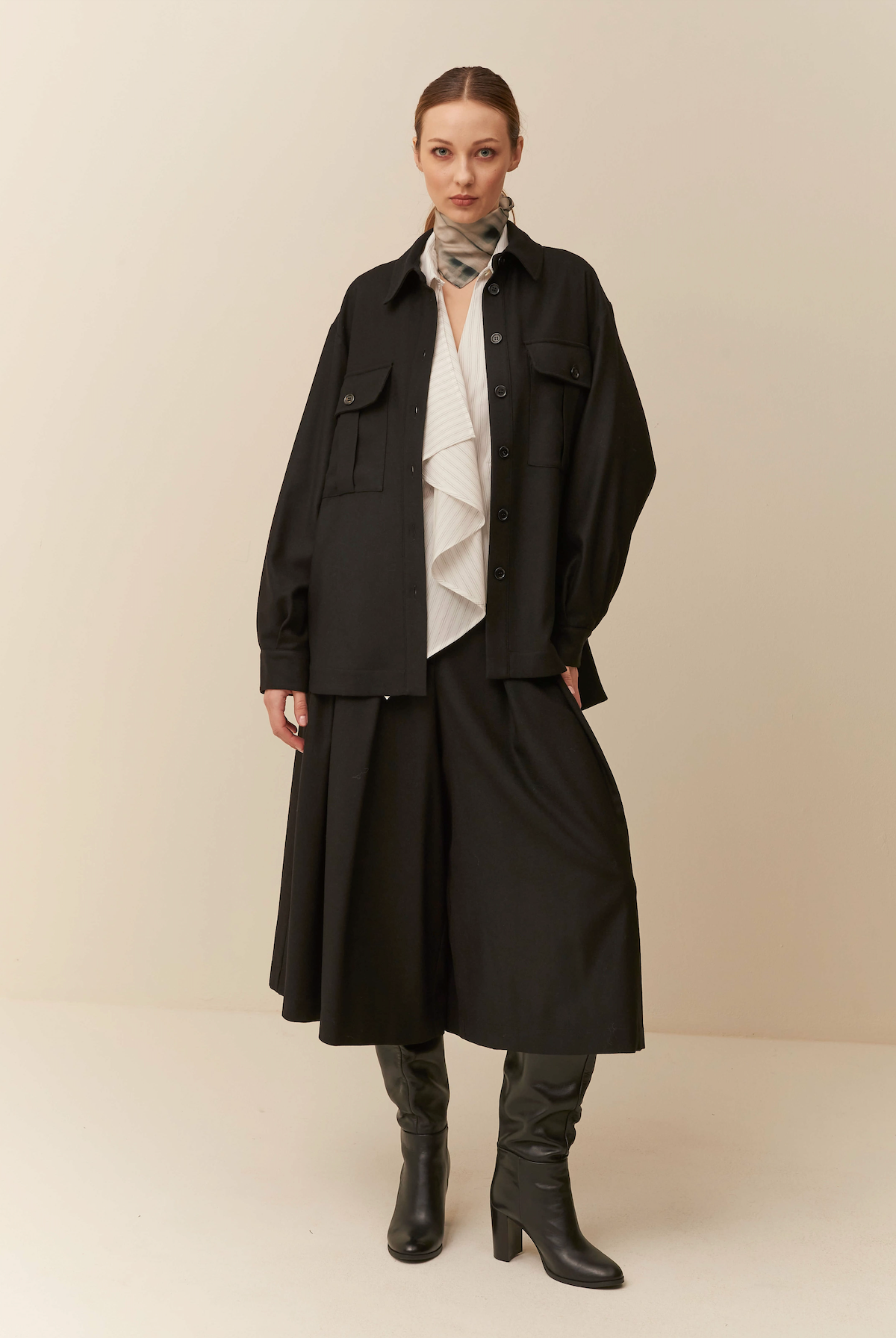Giacca camicia in flanella