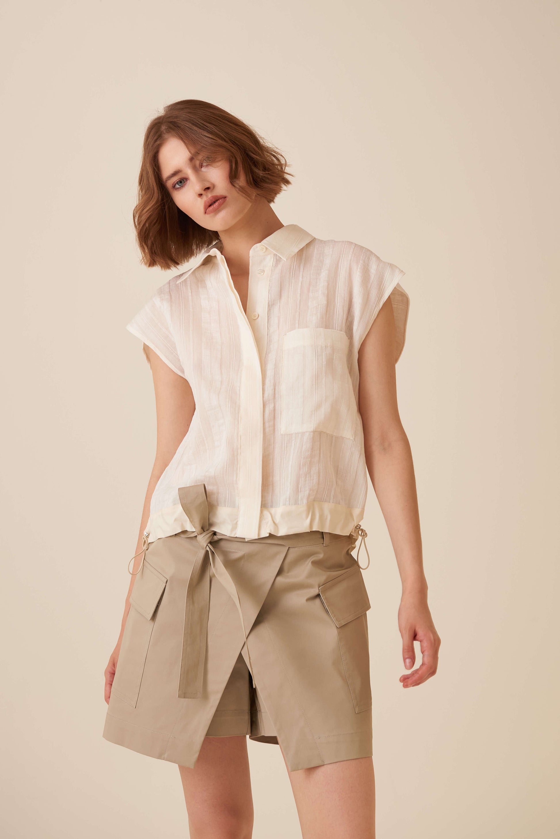 Camicia boxy in Lino