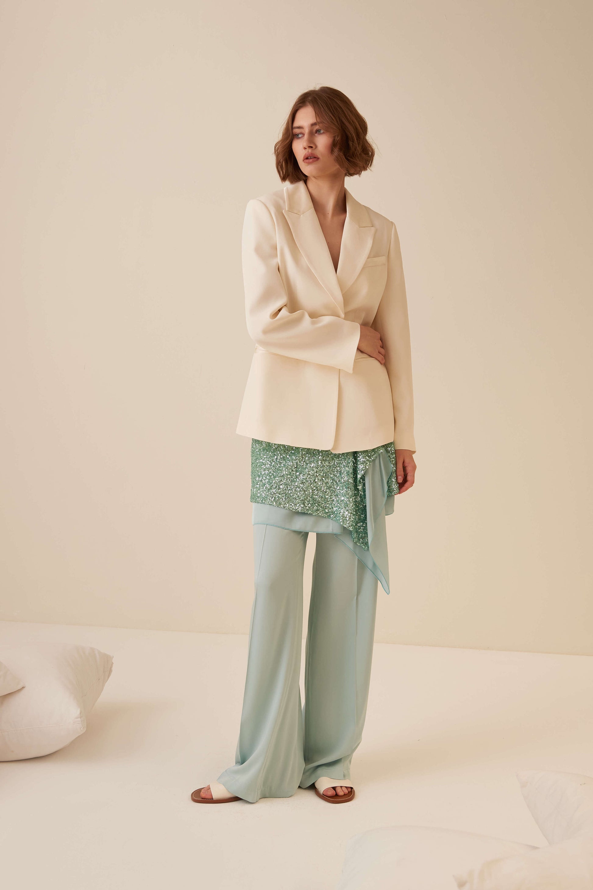 Pantalone a palazzo in Viscosa