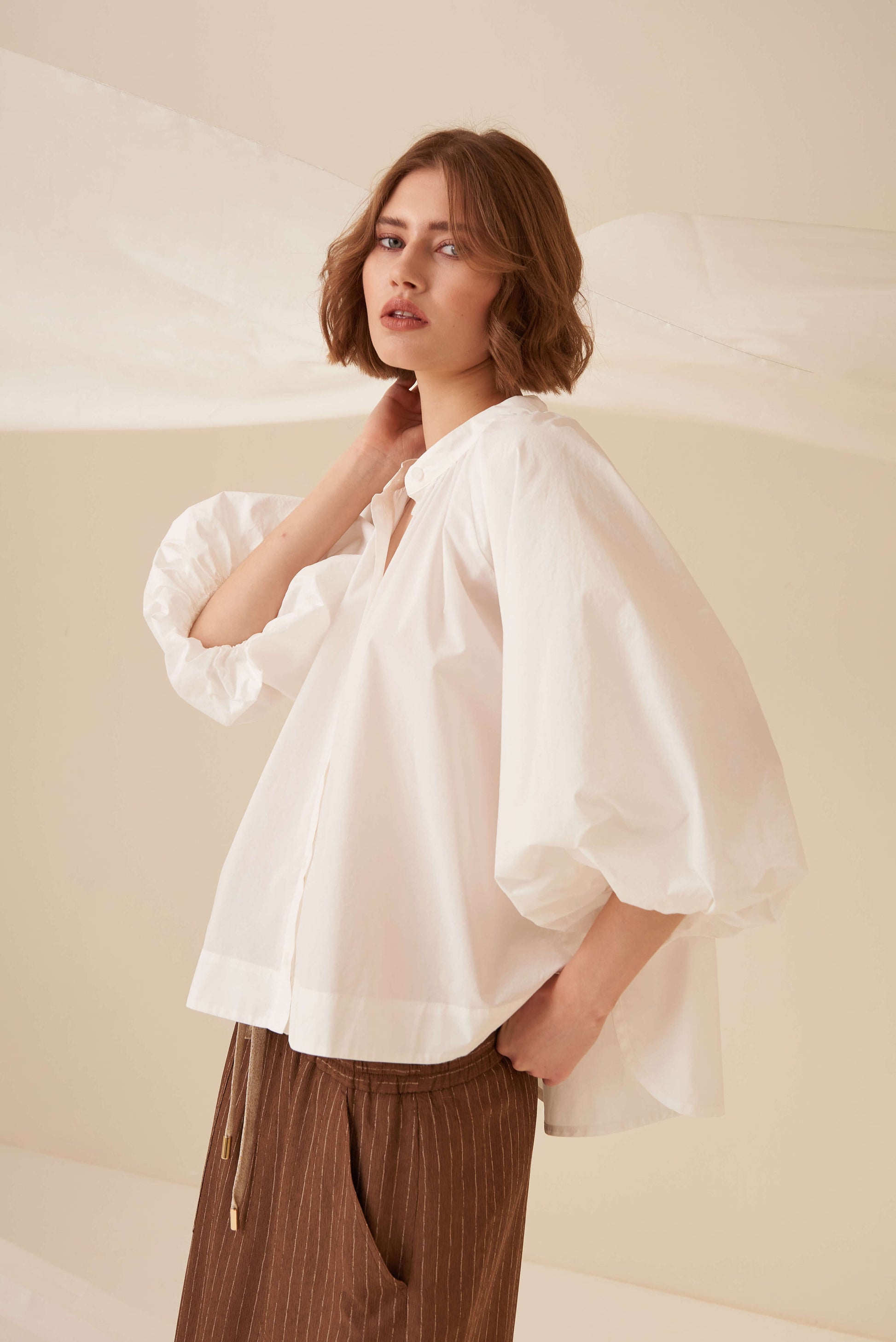 Blusa in tela paracadute