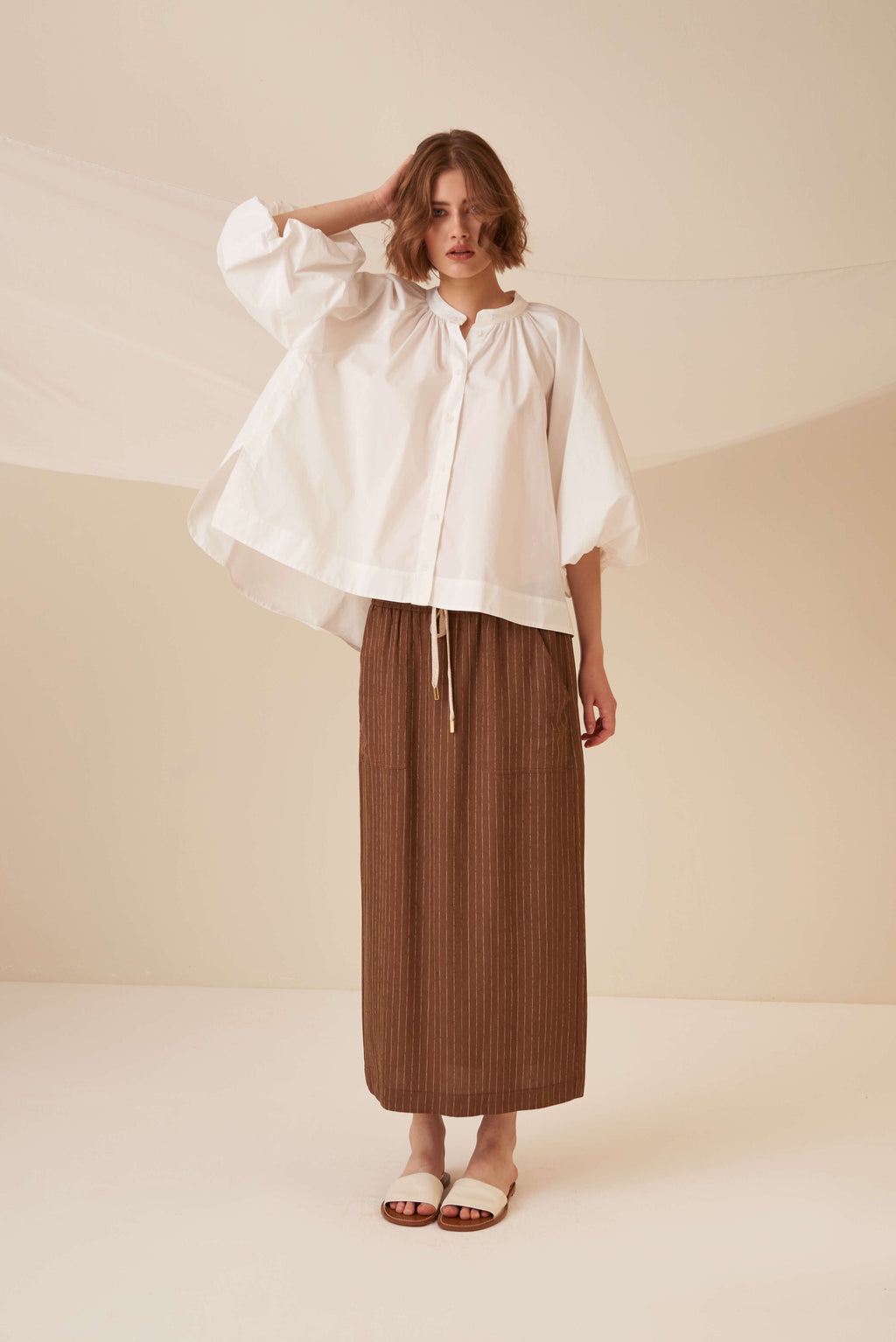 Blusa in tela paracadute