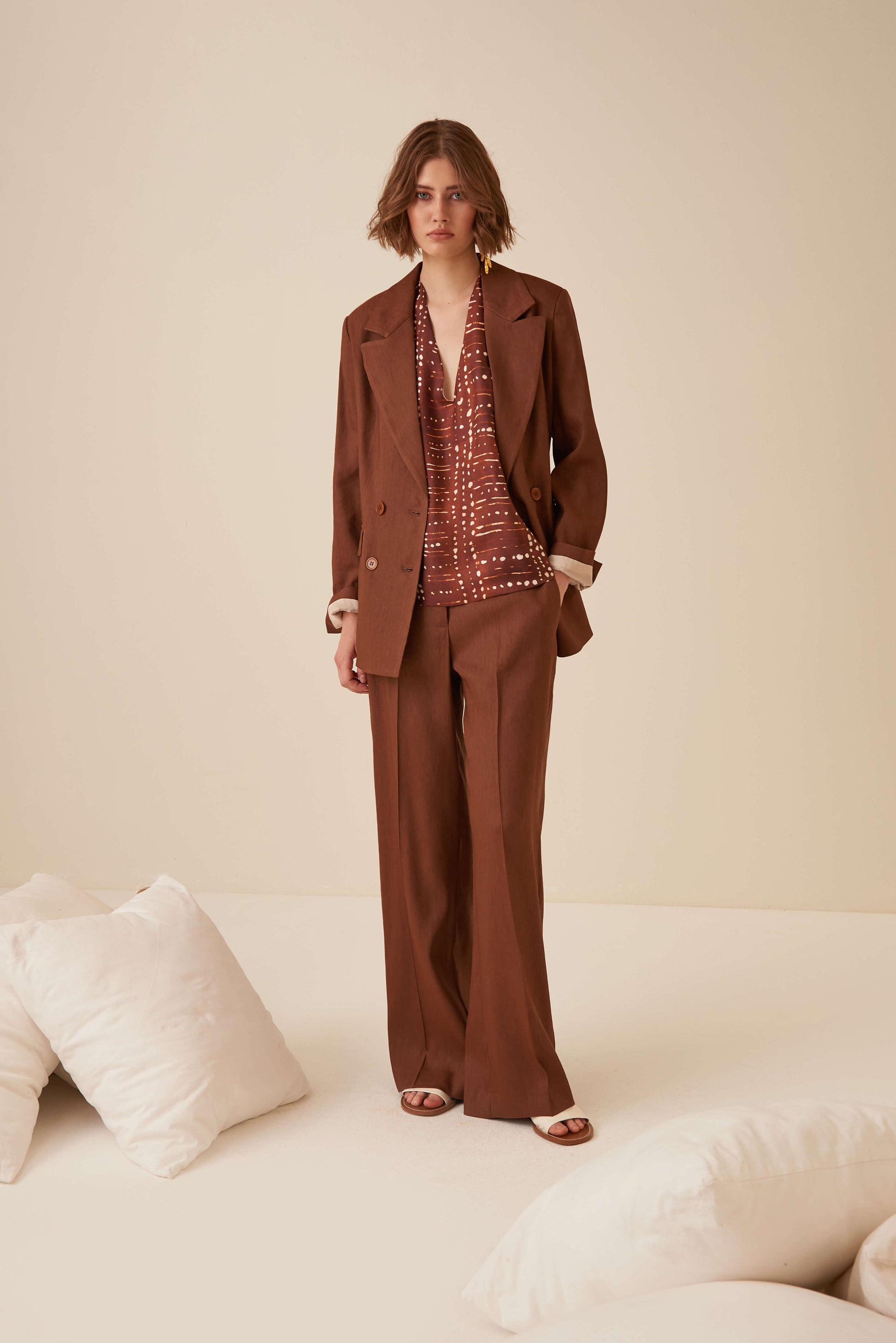 Pantalone a palazzo in Lino