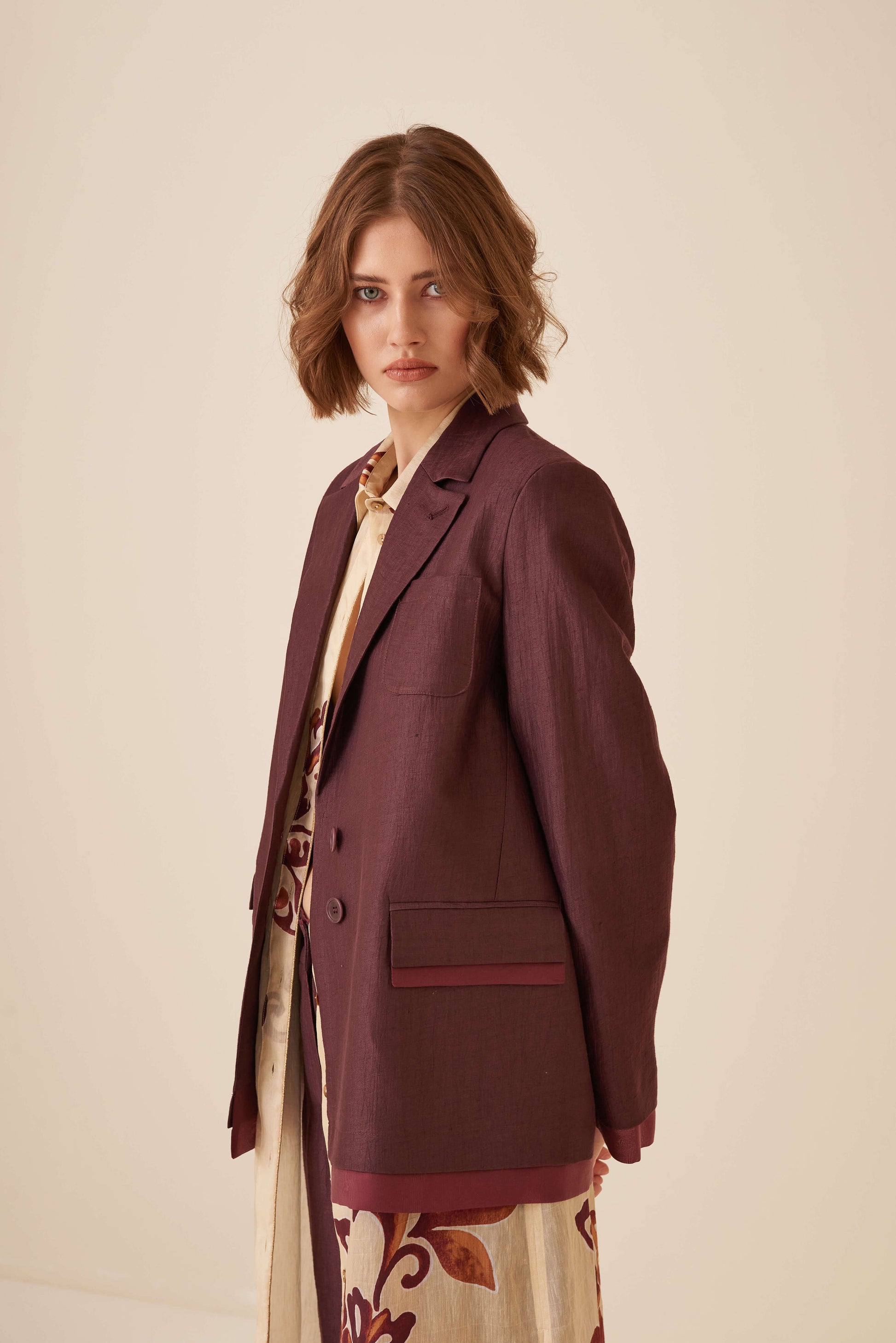 Giacca a scatolina in Lino