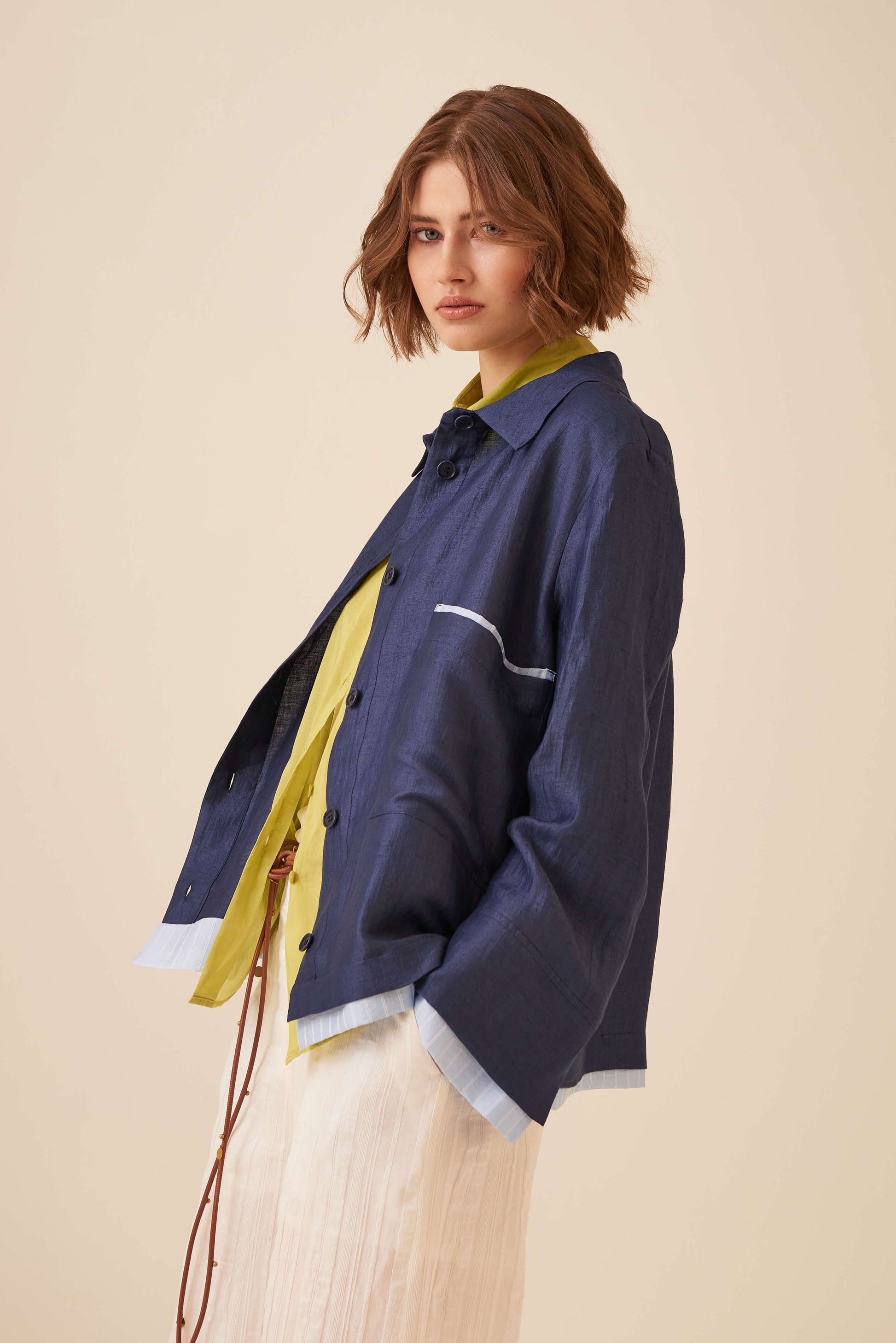 Giacca a scatolina in Lino