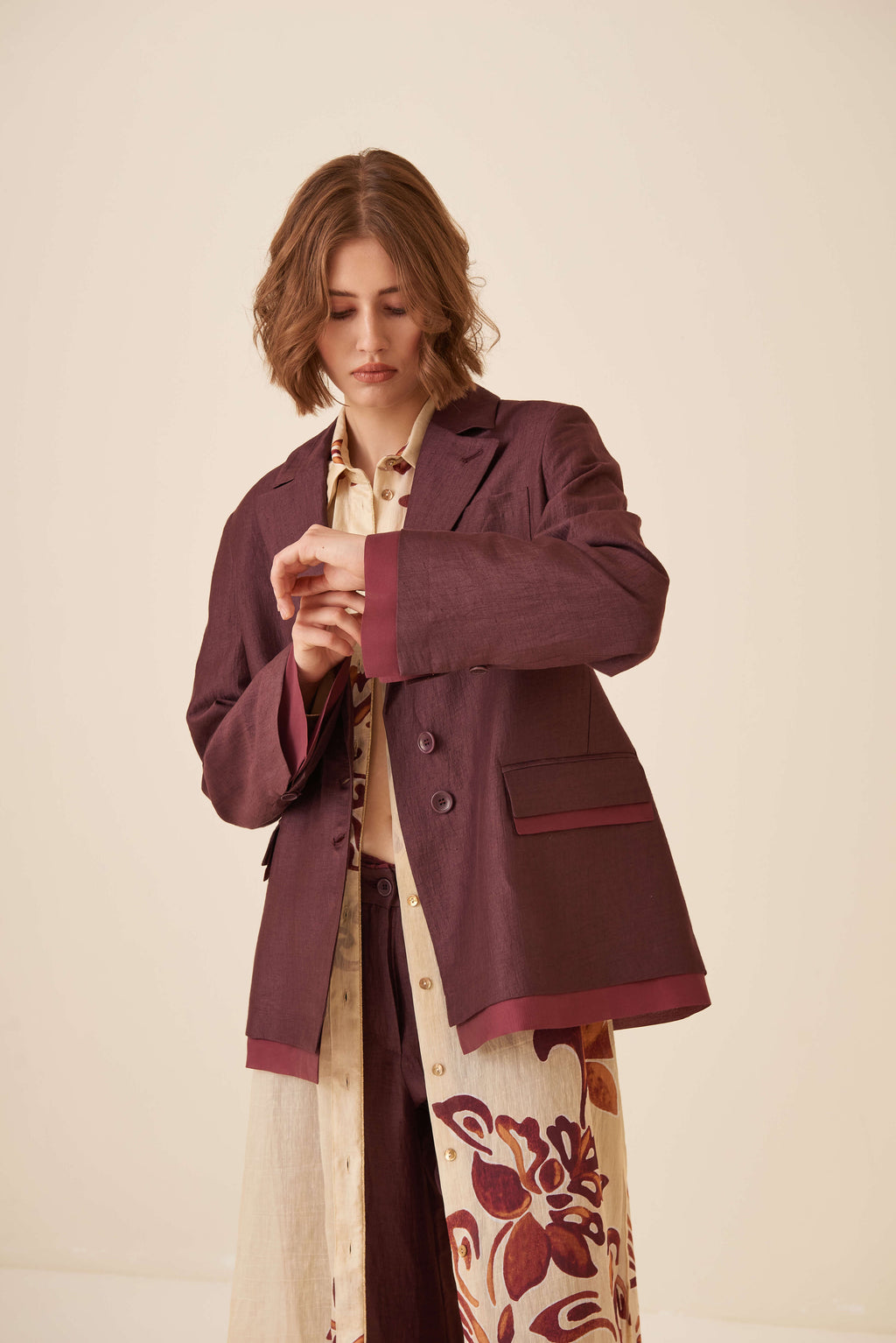 Giacca a scatolina in Lino