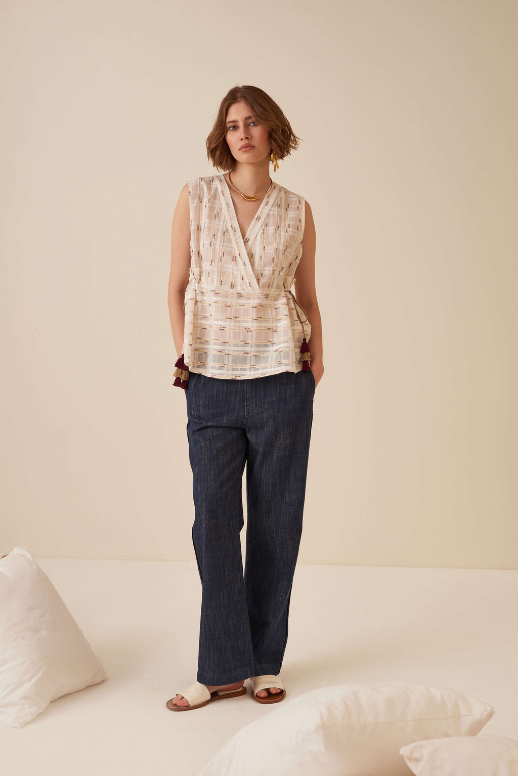 Top in jacquard