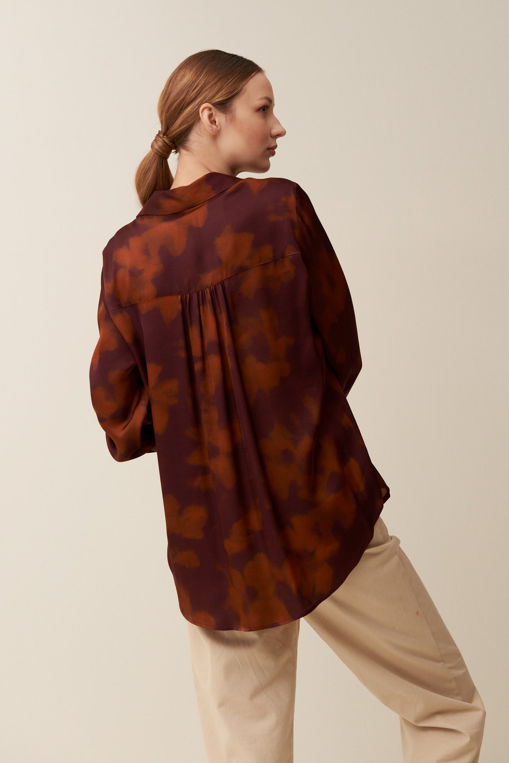 Camicia in Viscosa fantasia sfumata