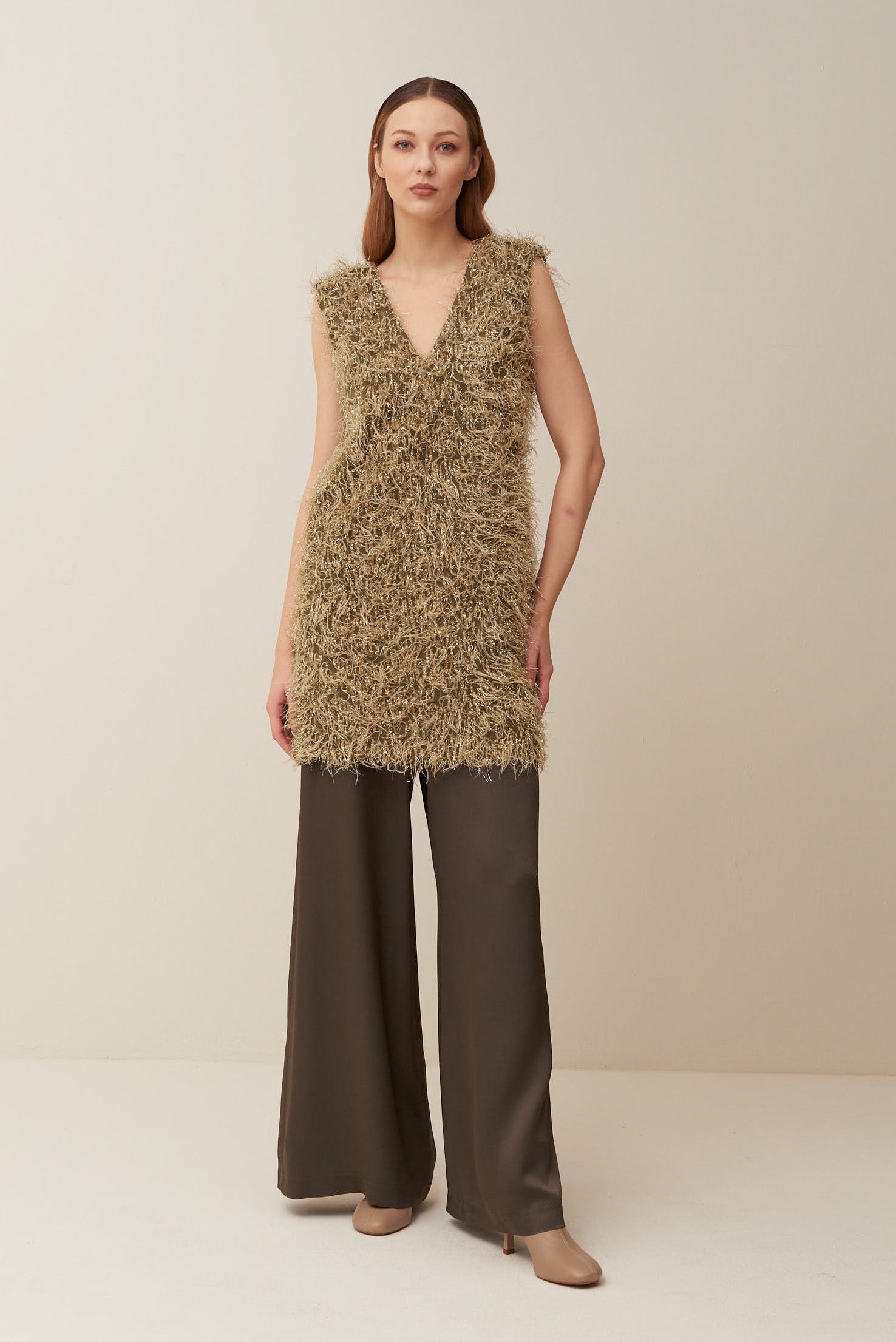 Pantalone palazzo in crêpe