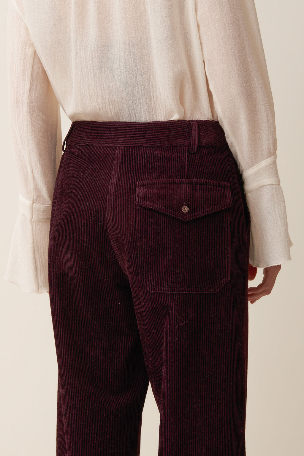 Pantalone in velluto di viscosa