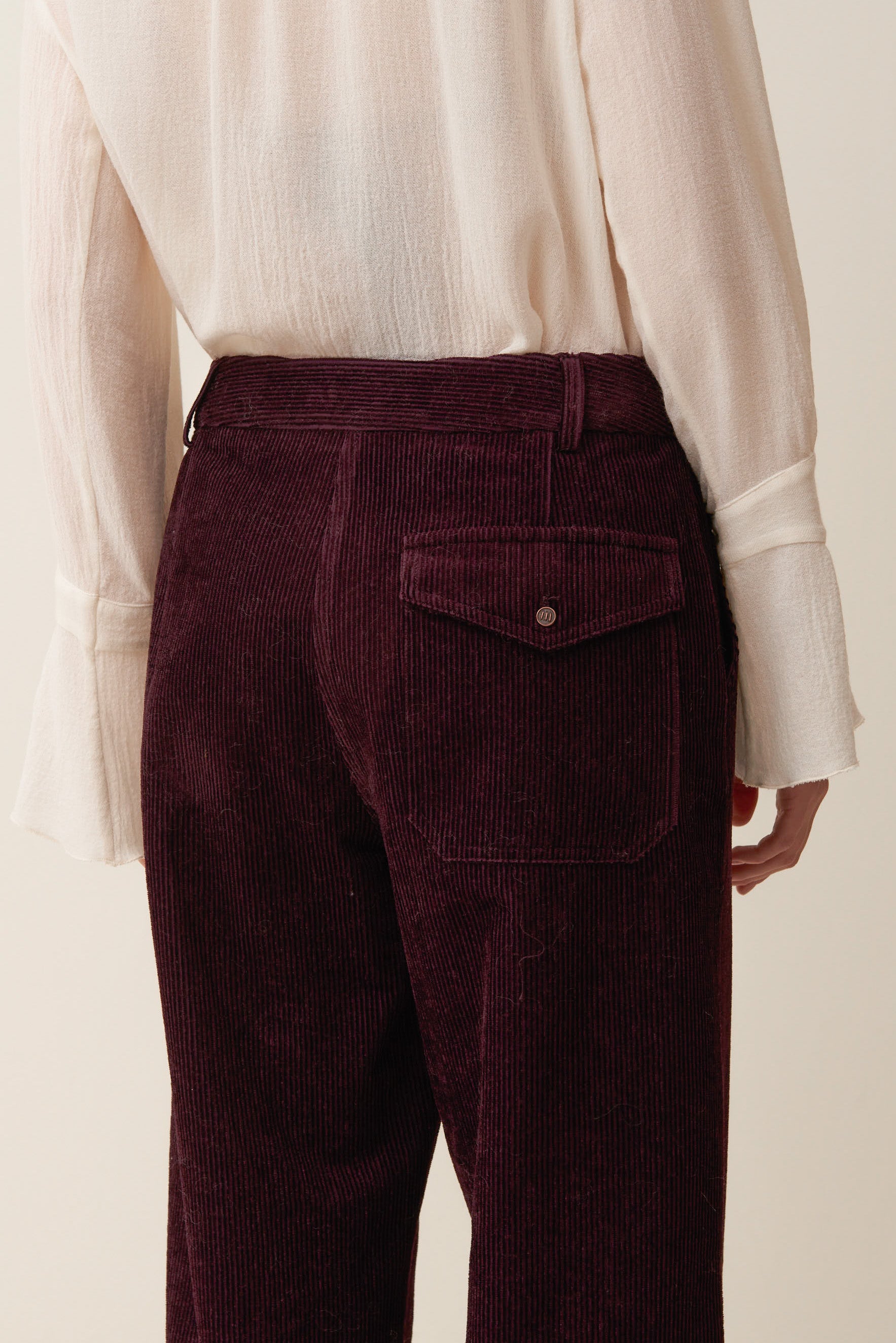 Pantalone in velluto di viscosa