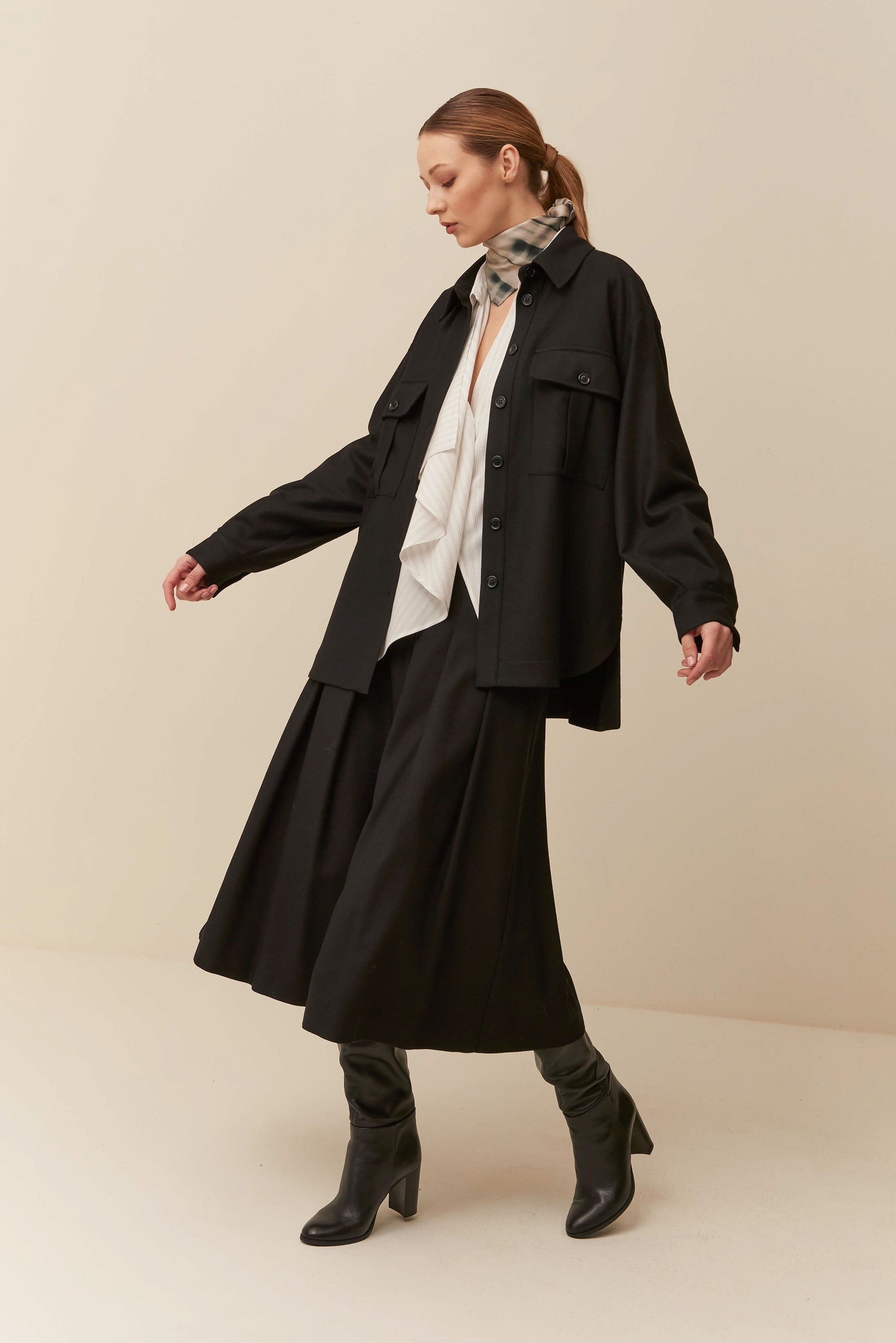 Giacca camicia in flanella