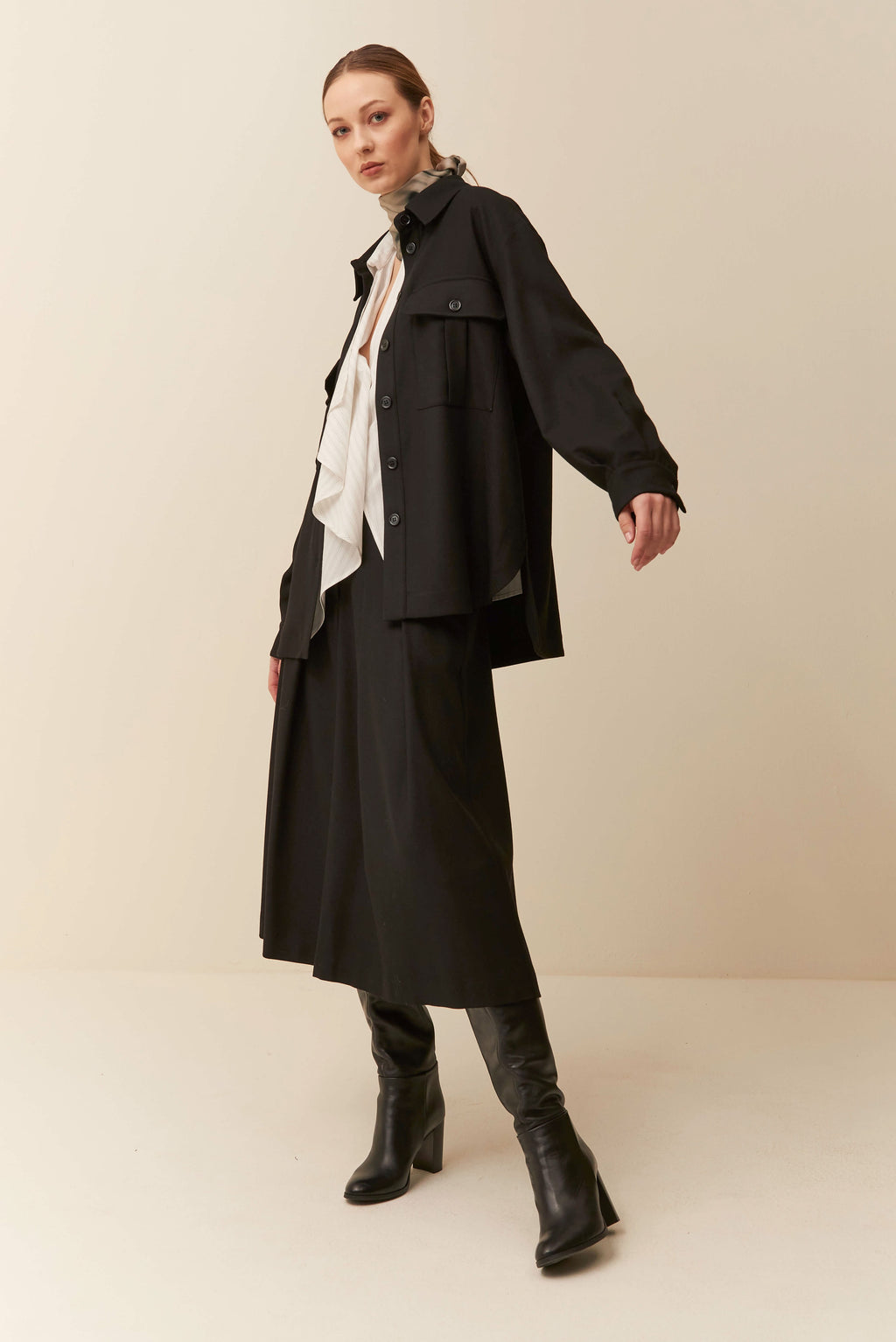Giacca camicia in flanella