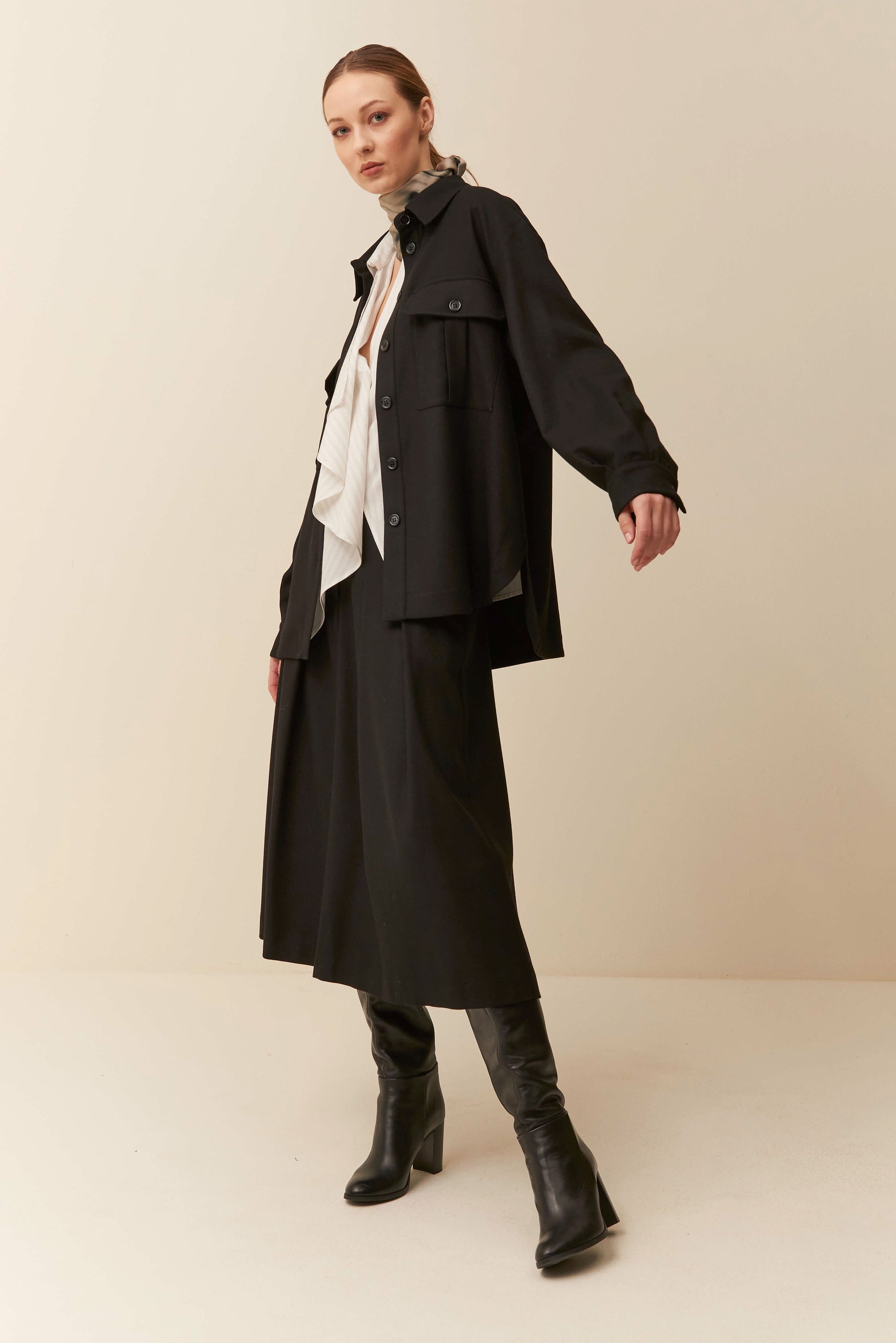 Giacca camicia in flanella