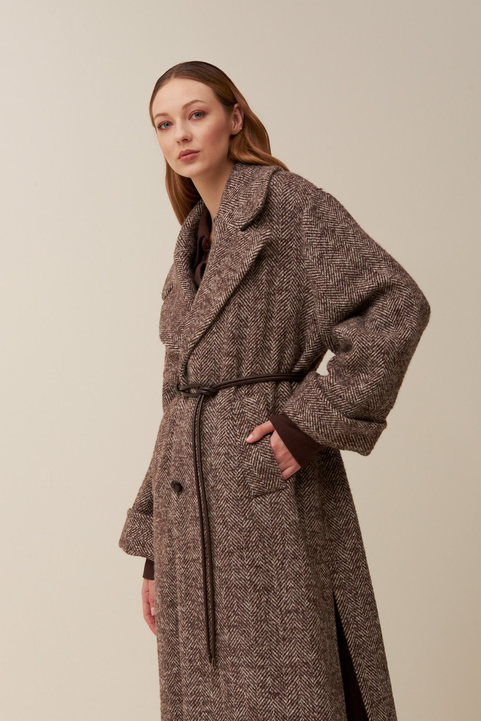 Cappotto lungo spinato