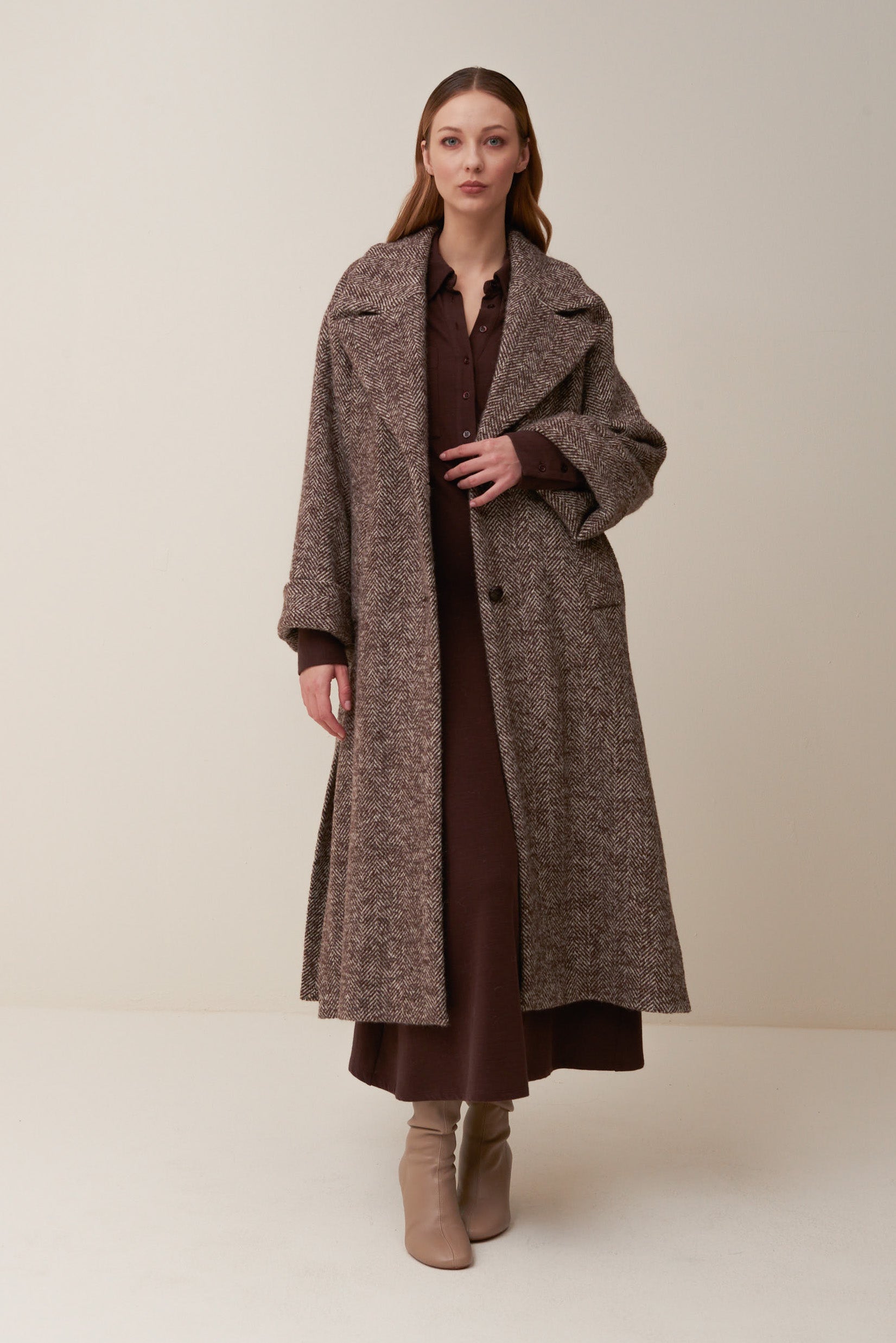 Cappotto lungo spinato