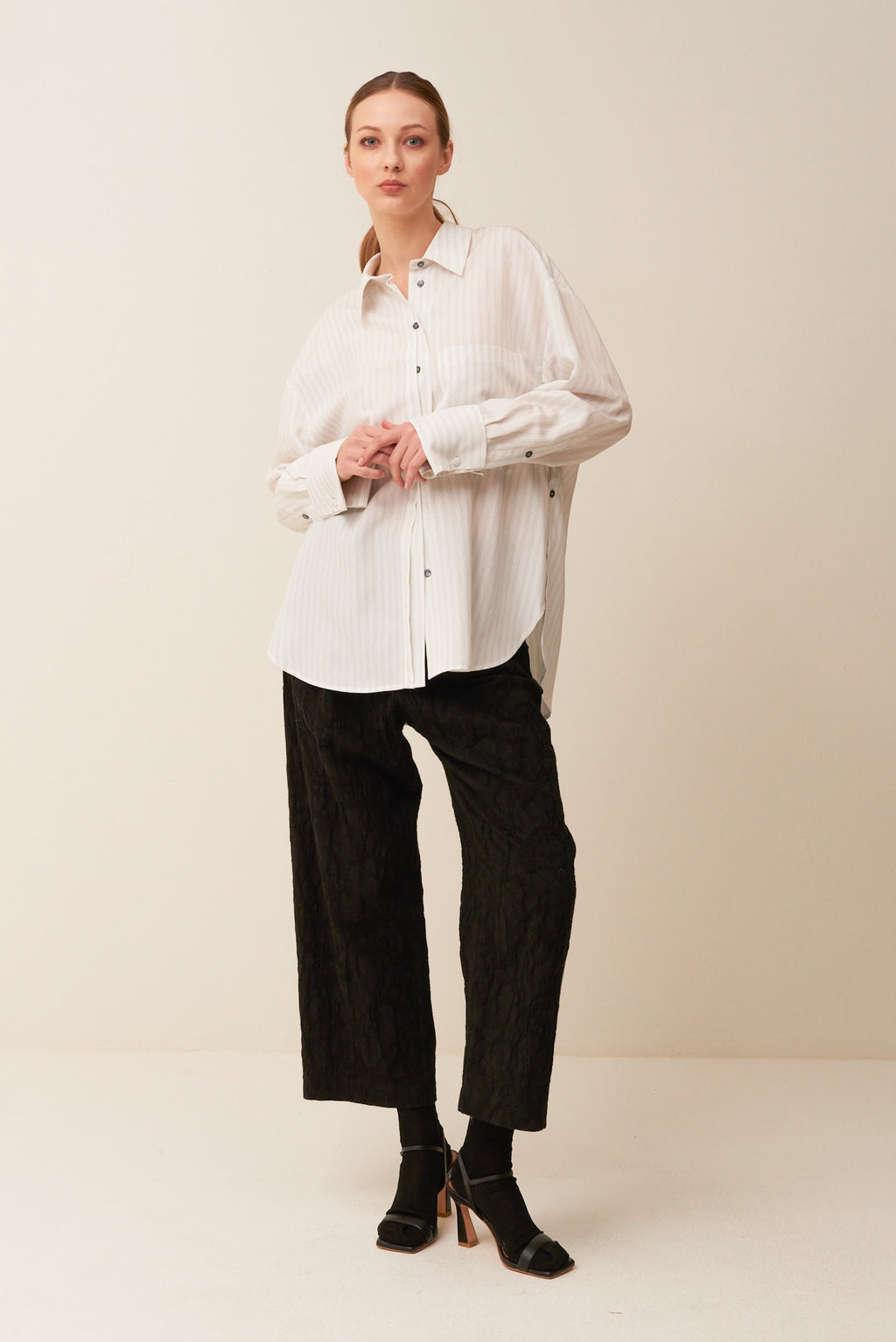Camicia Over a Righe