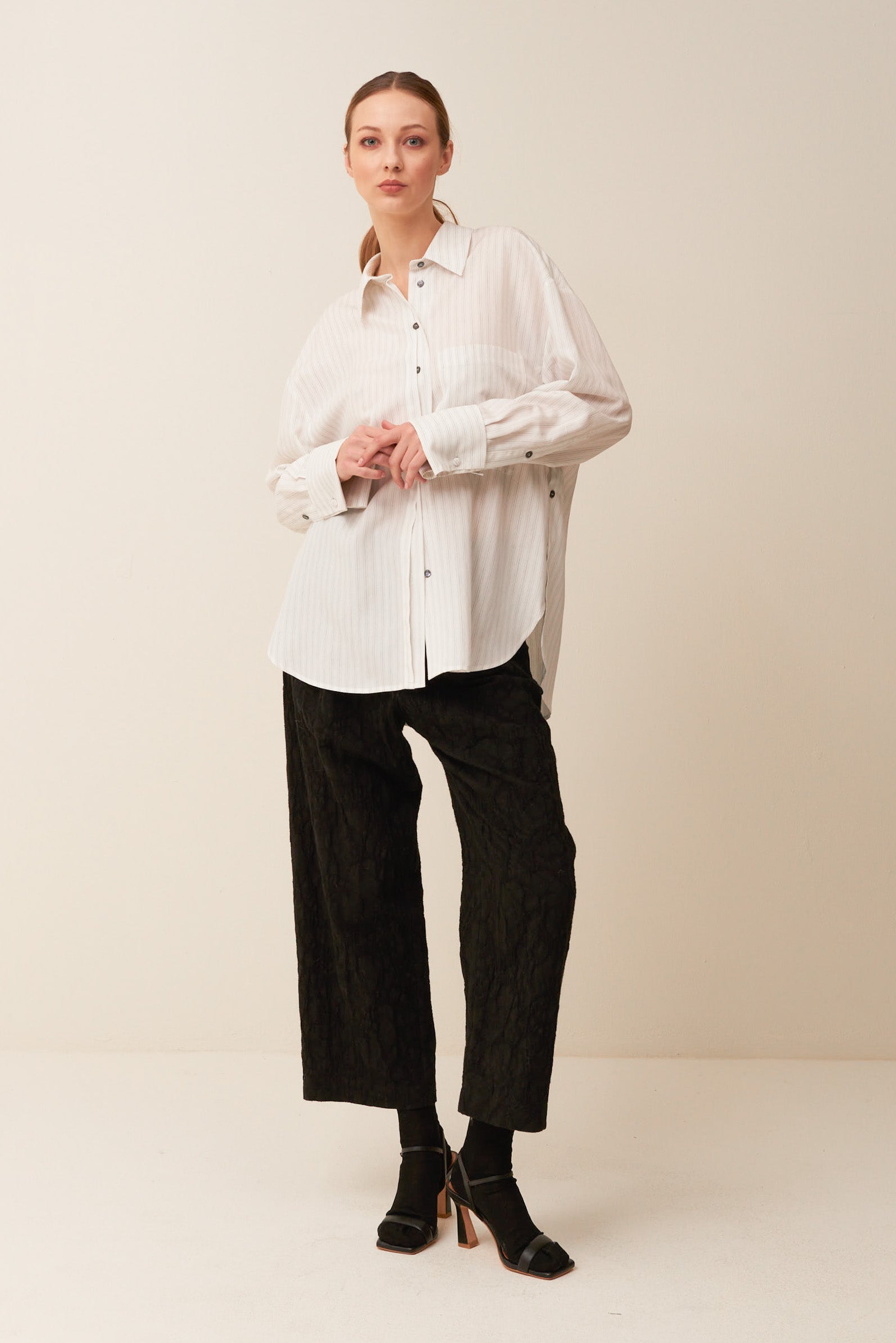 Camicia Over a Righe