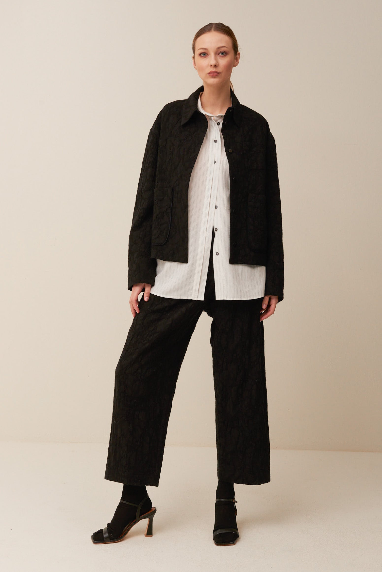Giacca Camicia in jacquard