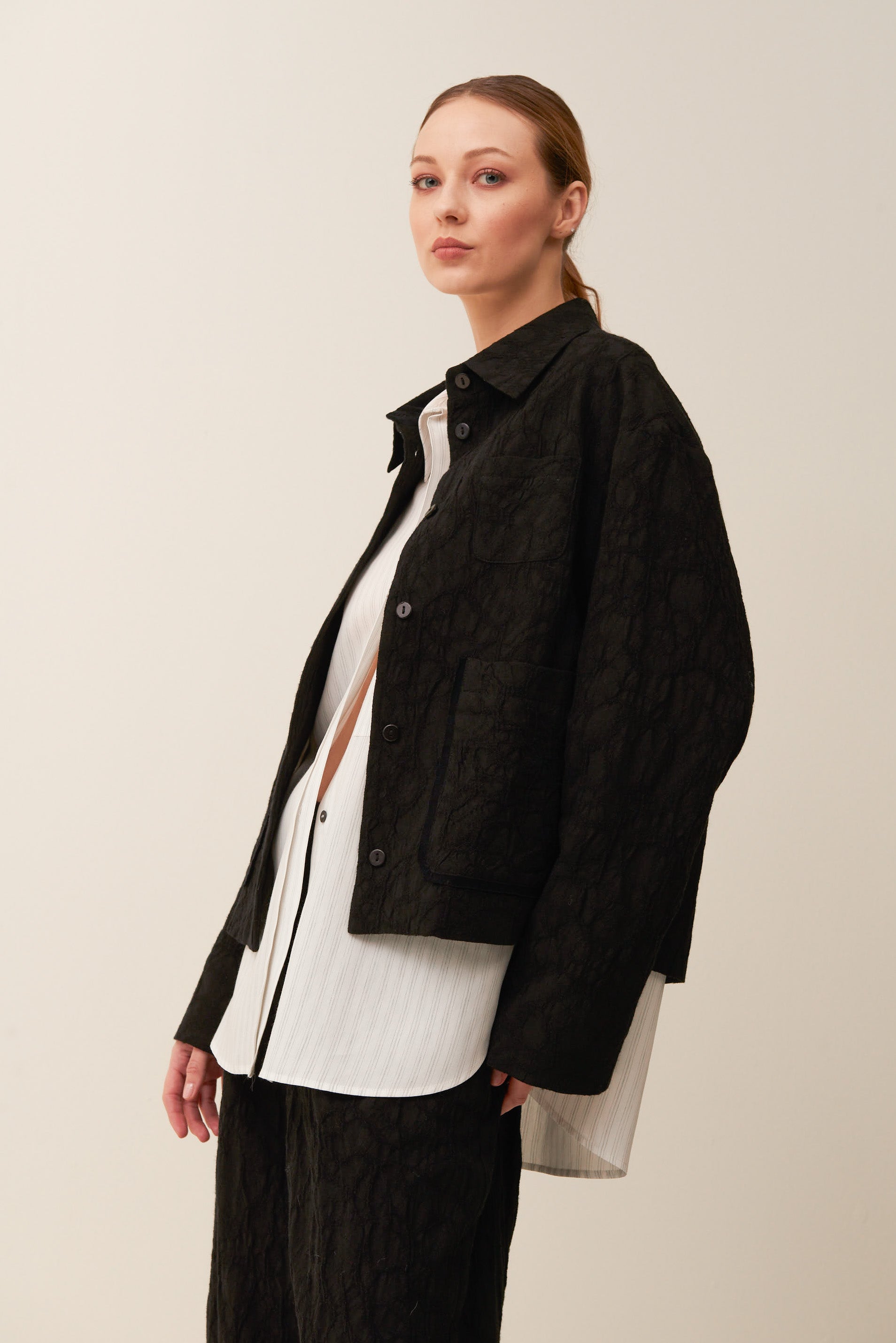 Giacca Camicia in jacquard