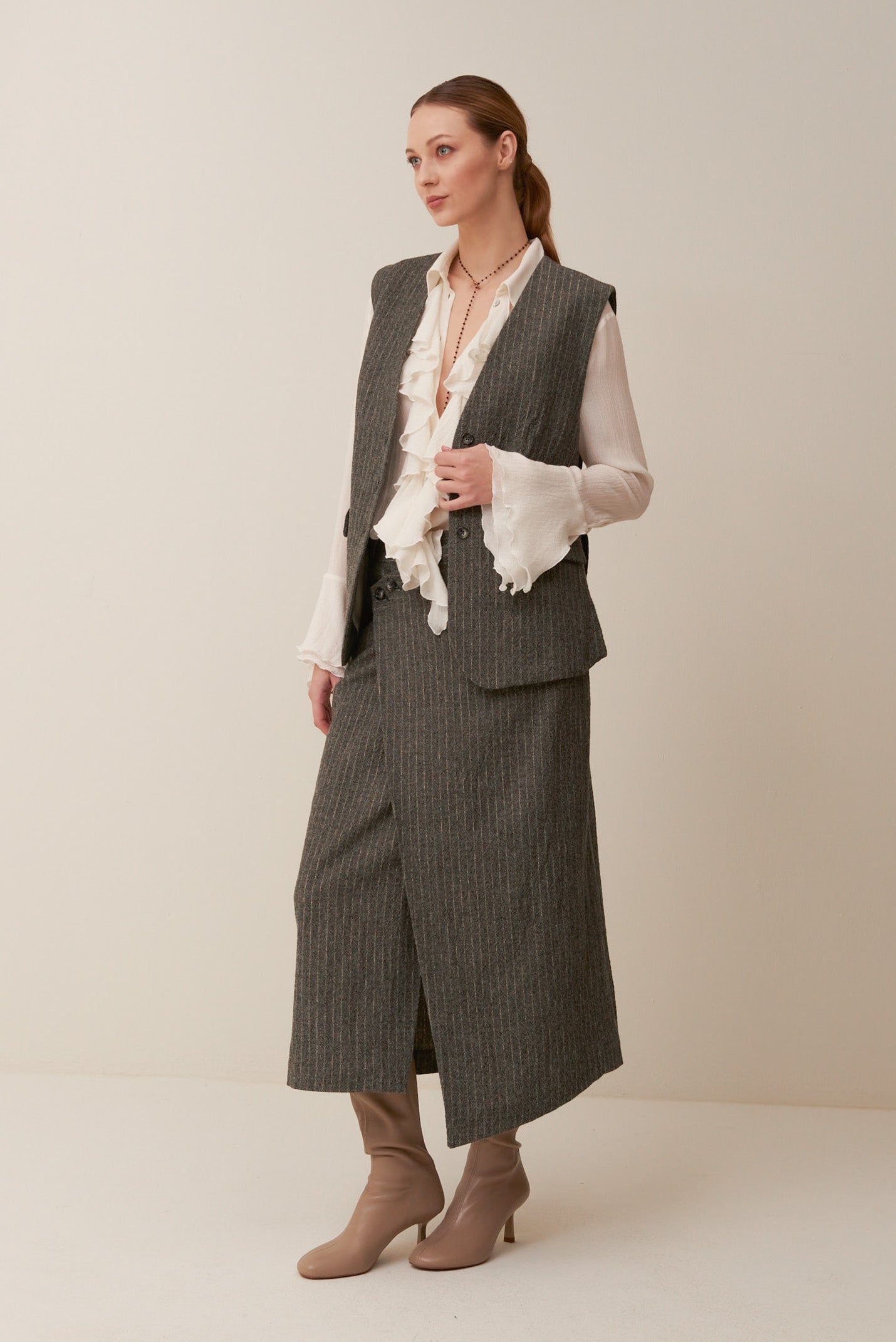 Gilet Gessato in lana