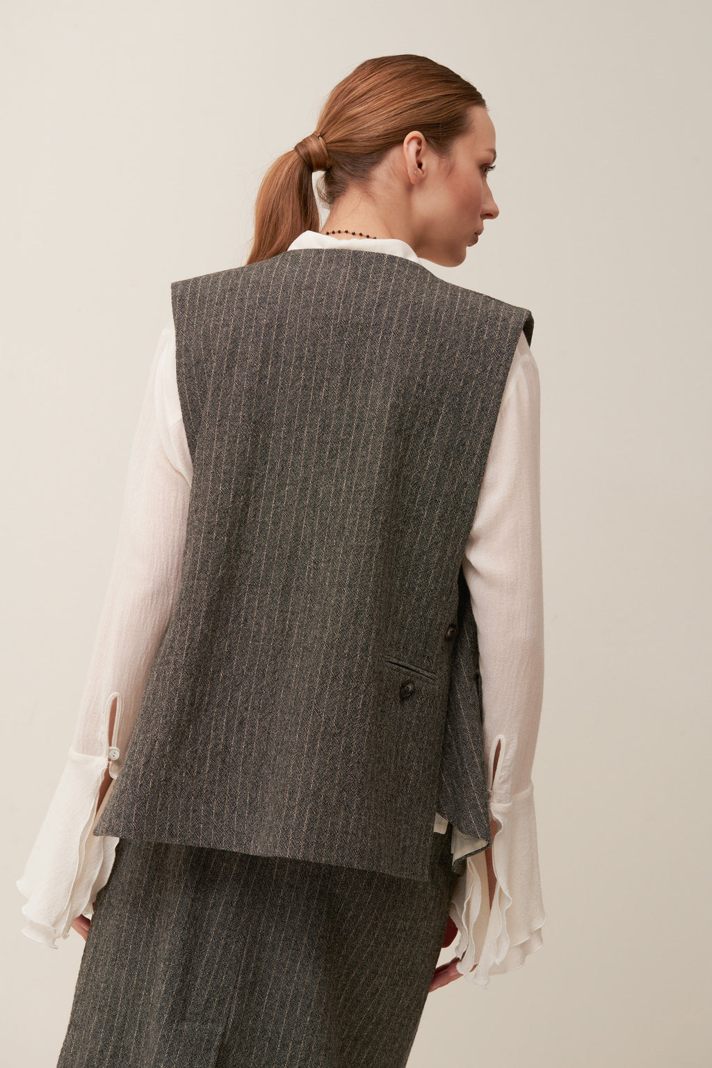Gilet Gessato in lana