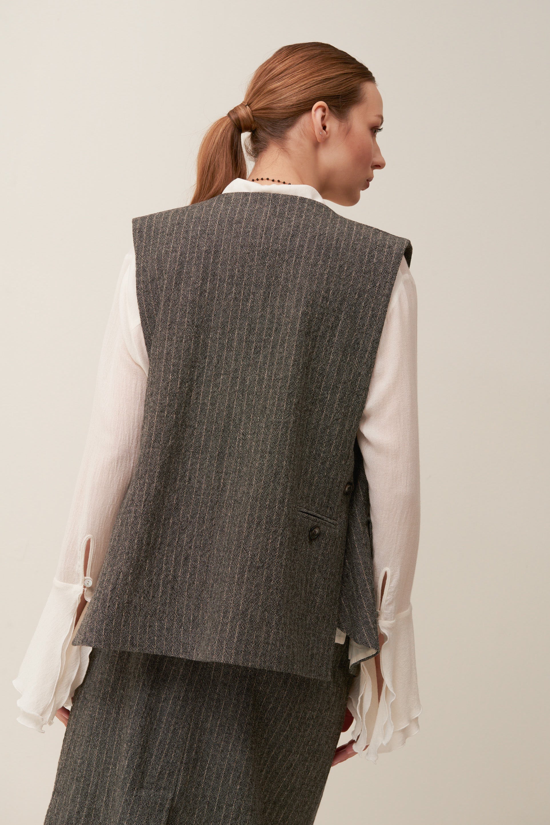 Gilet Gessato in lana