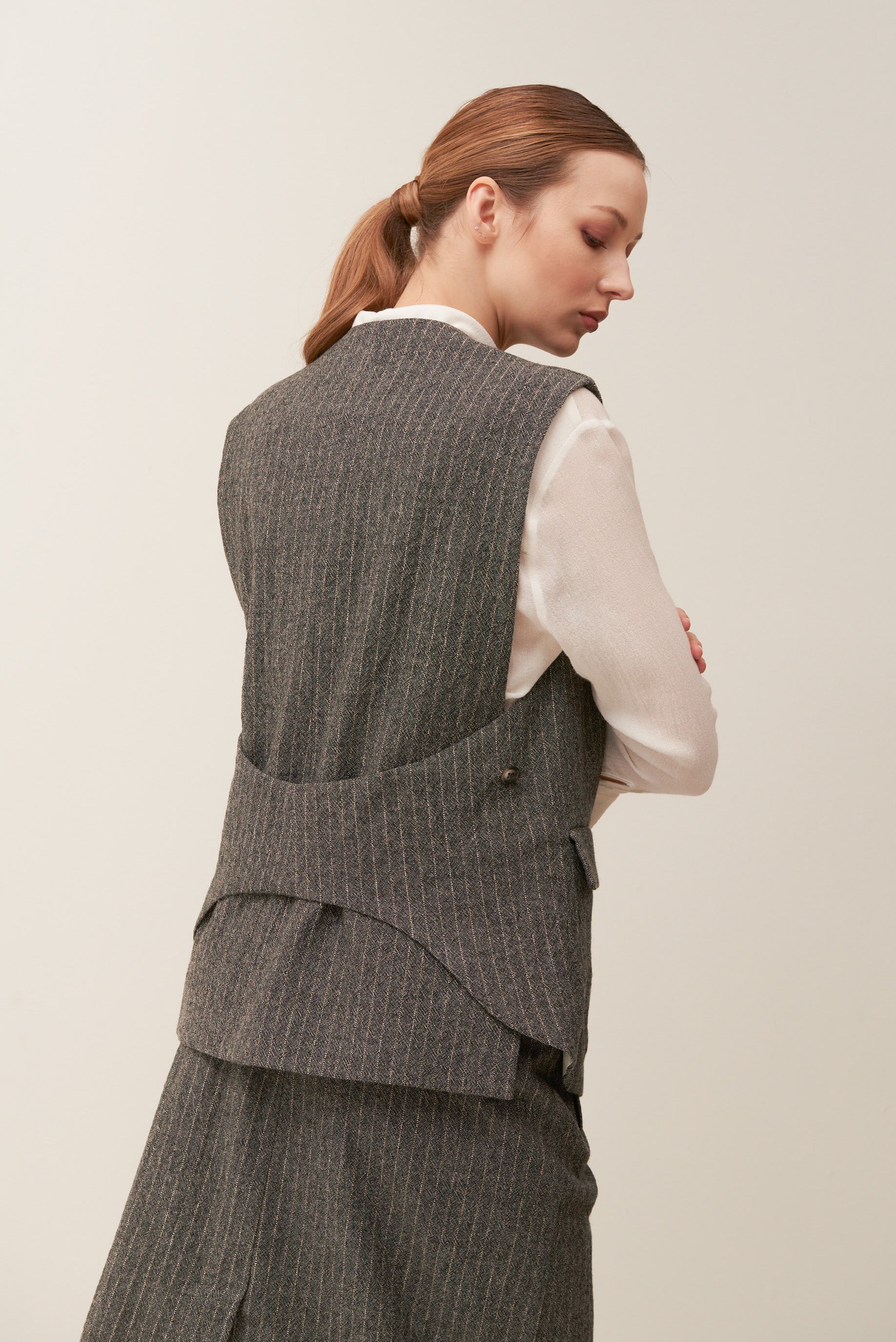 Gilet Gessato in lana