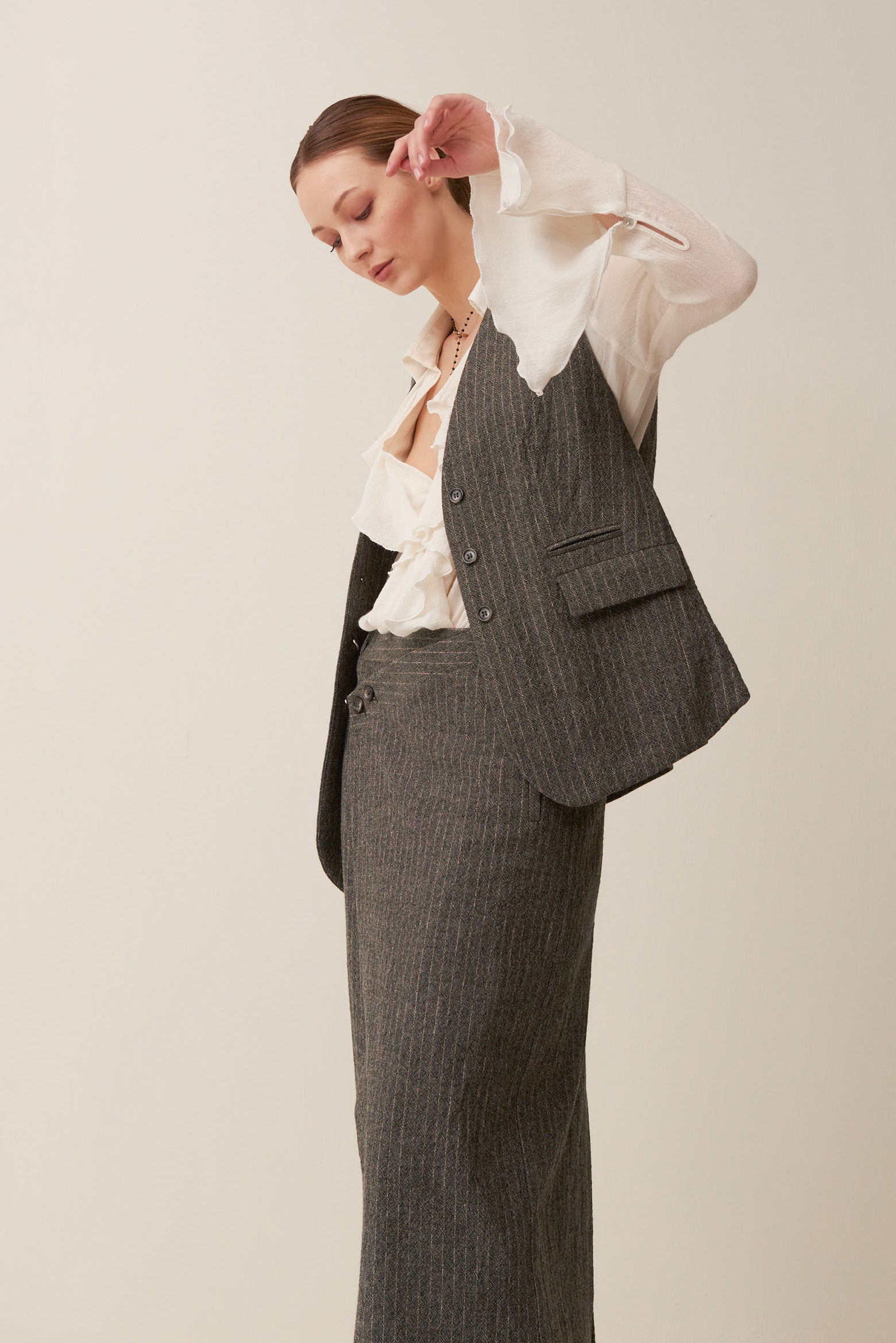 Gilet Gessato in lana