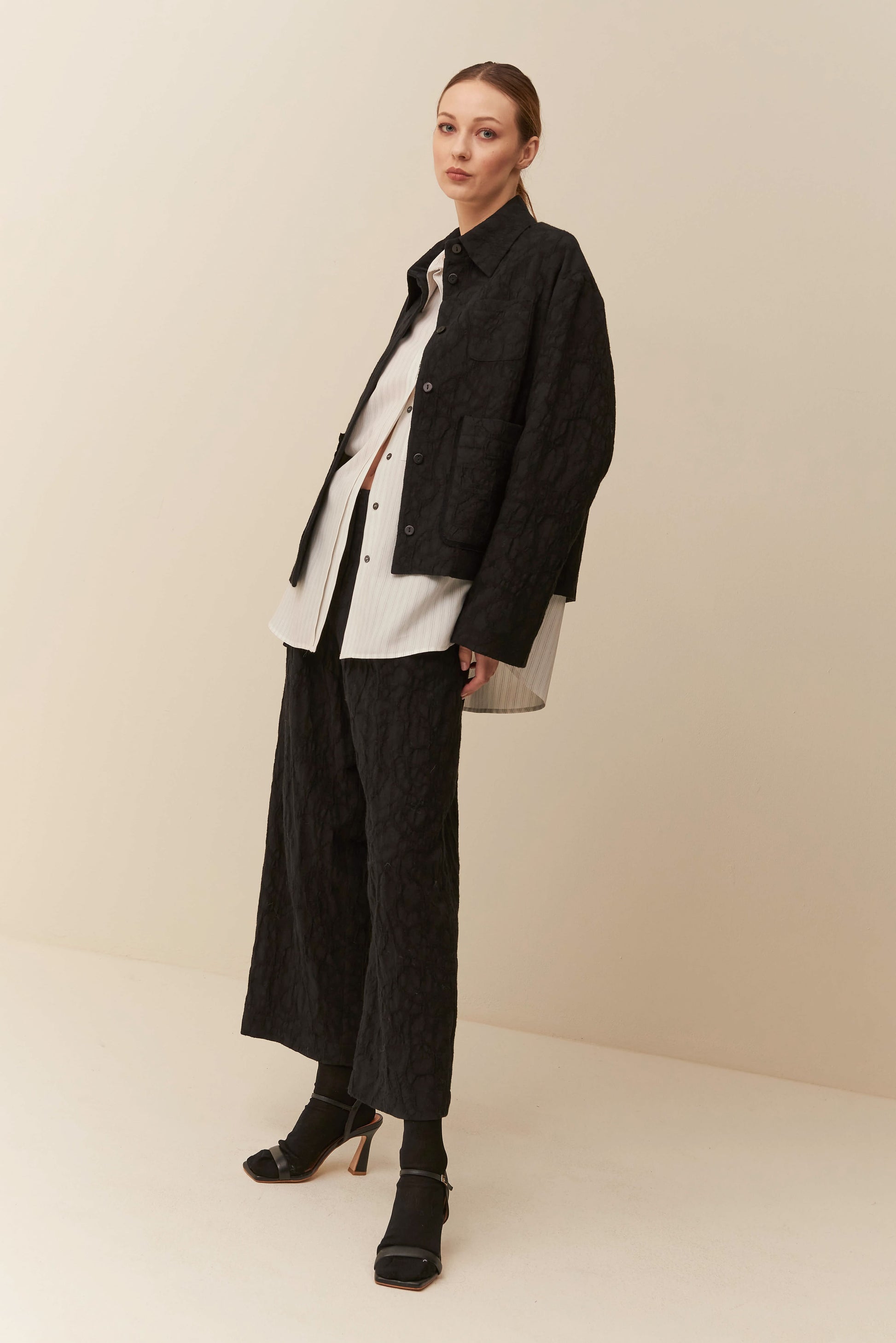 Giacca Camicia in jacquard