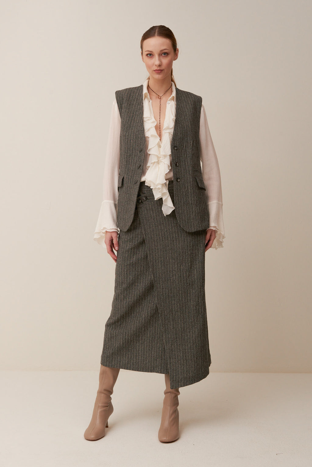 Gilet Gessato in lana