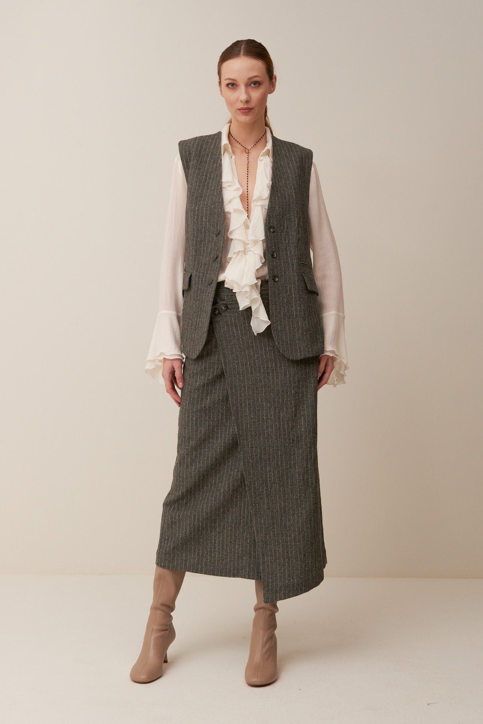 Gilet Gessato in lana