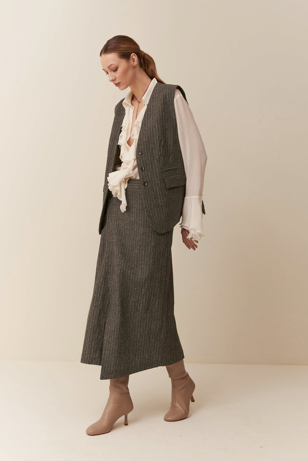 Gilet Gessato in lana