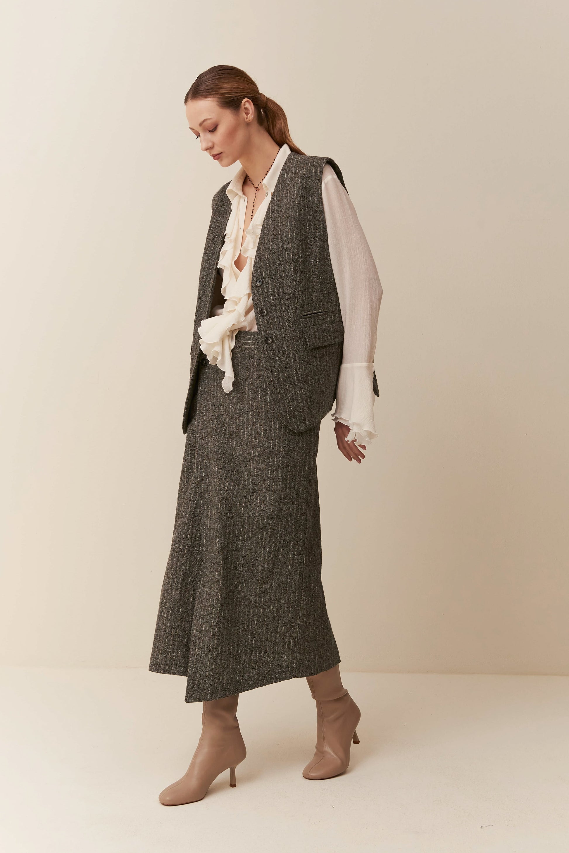Gilet Gessato in lana