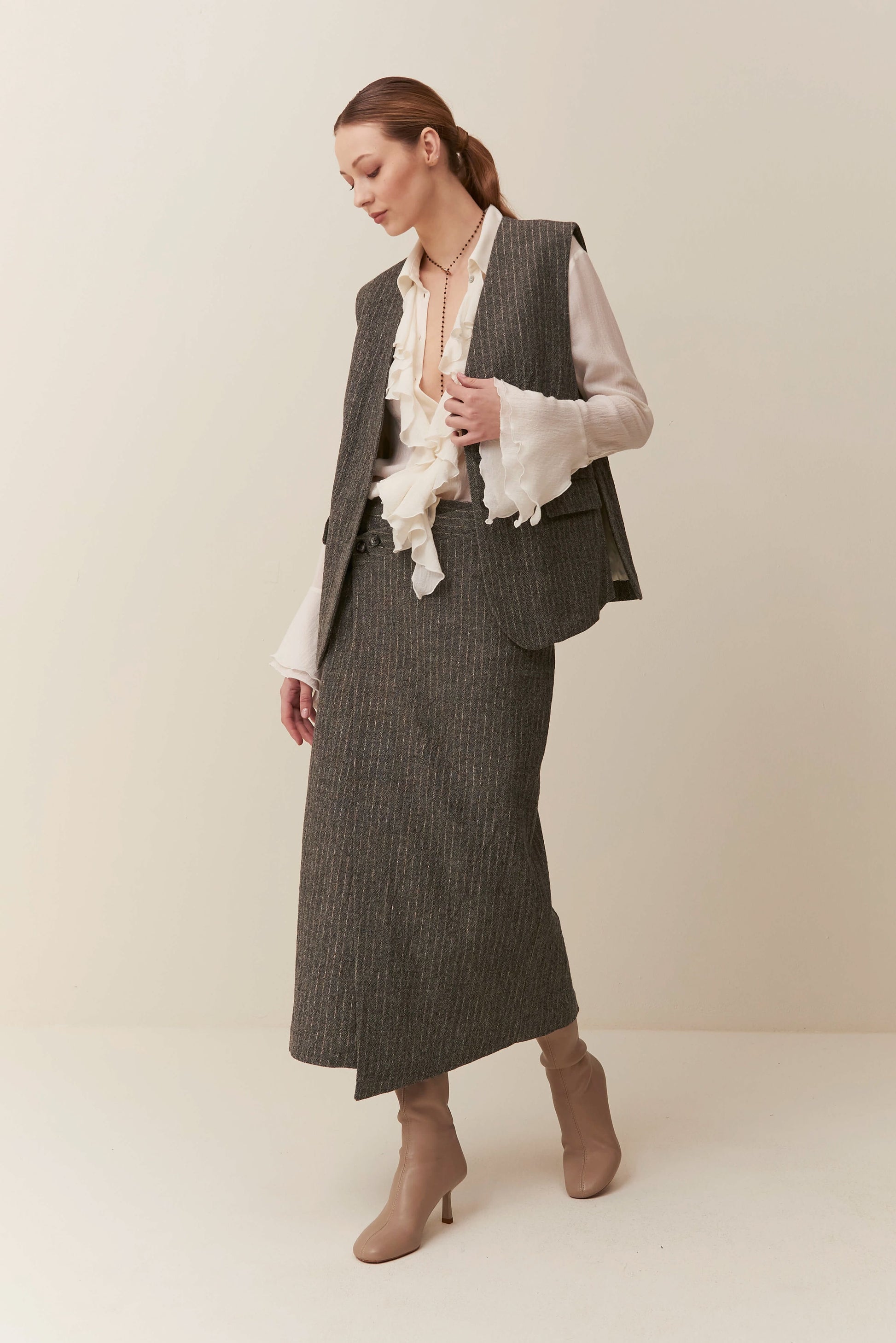 Gilet Gessato in lana