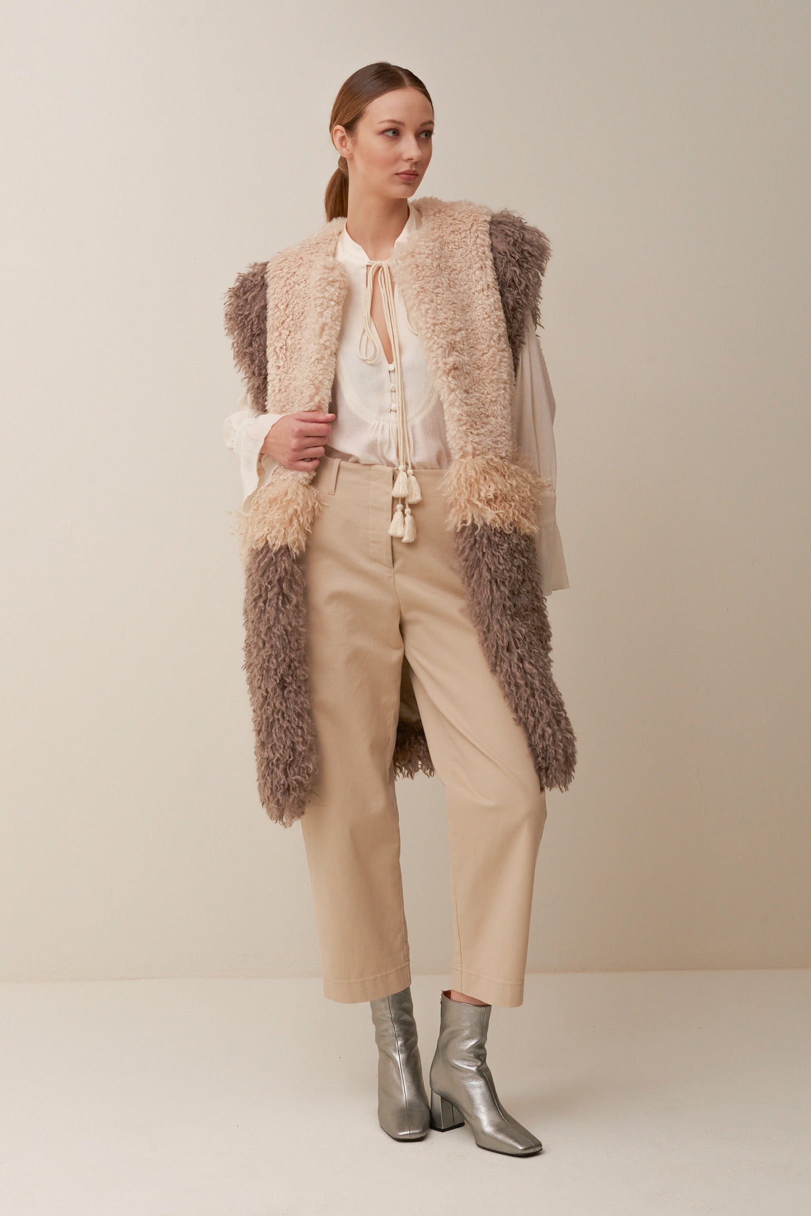 Gilet in Eco Pelo Bicolore