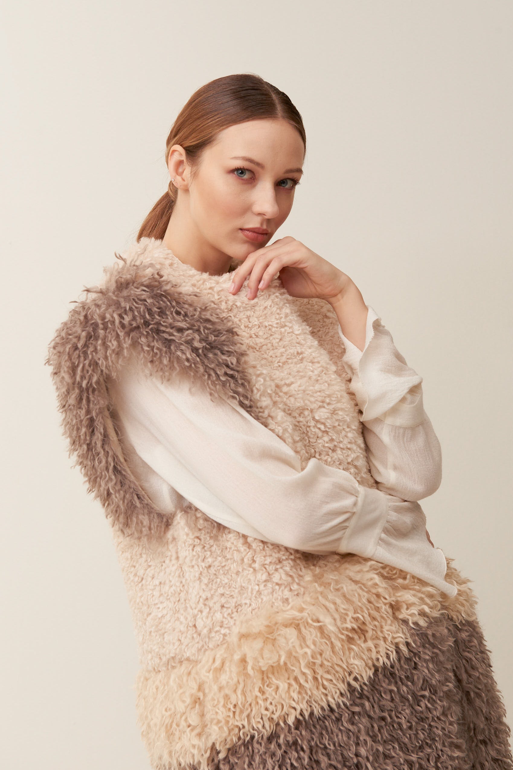 Gilet in Eco Pelo Bicolore