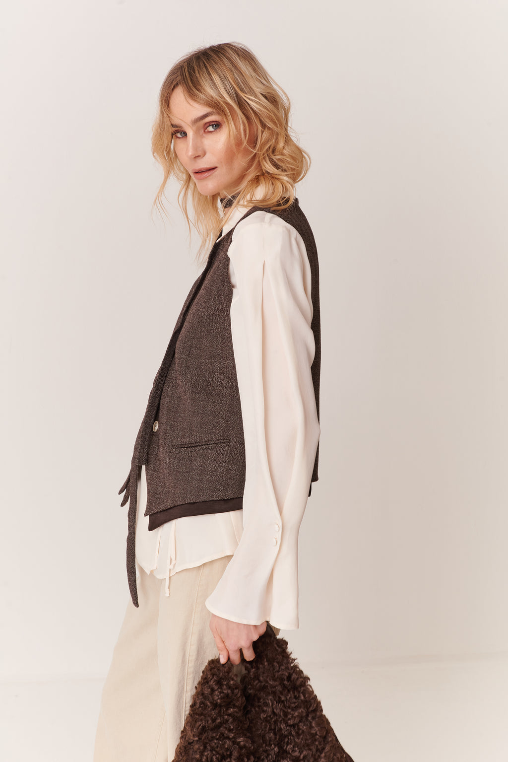 Gilet con fusciacca in Tweed Sale e Pepe