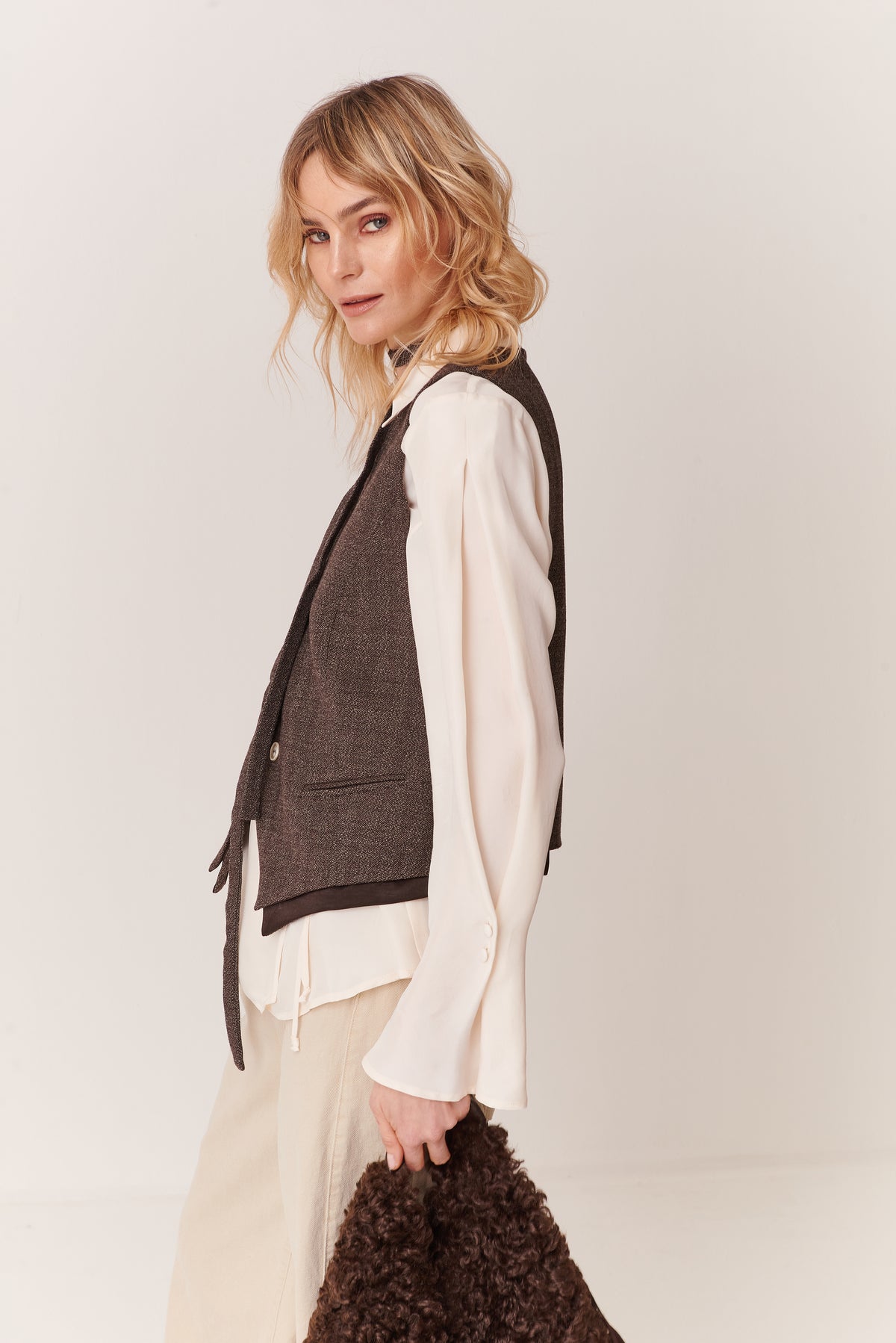 Gilet con fusciacca in Tweed Sale e Pepe