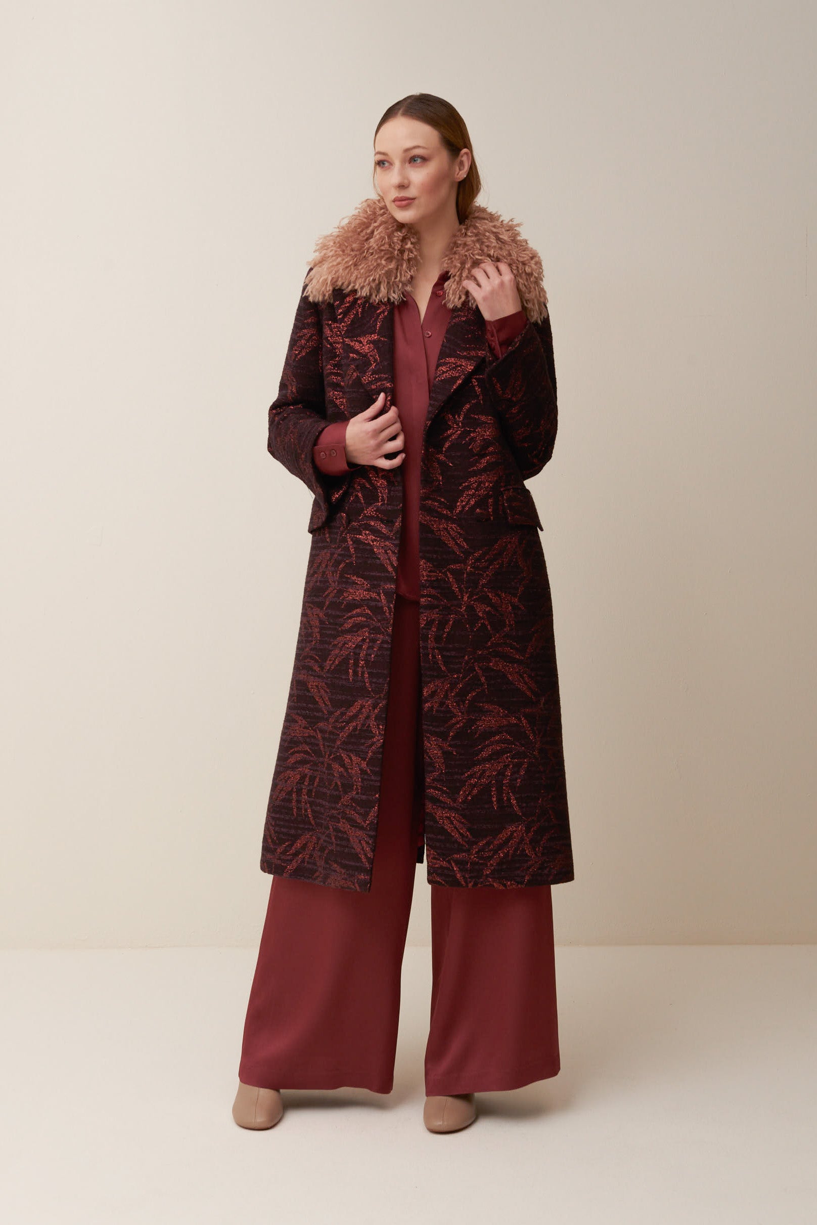 Cappotto in Jacquard lurex