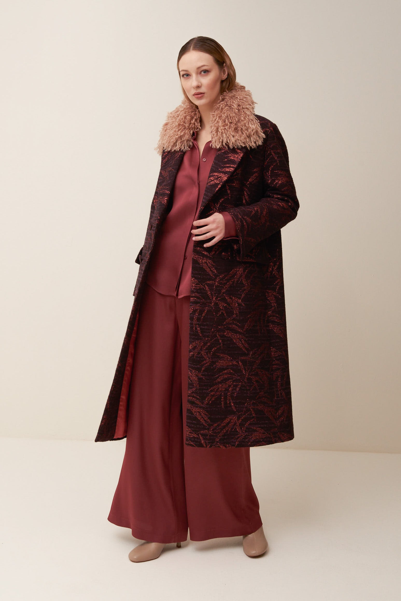 Cappotto in Jacquard lurex