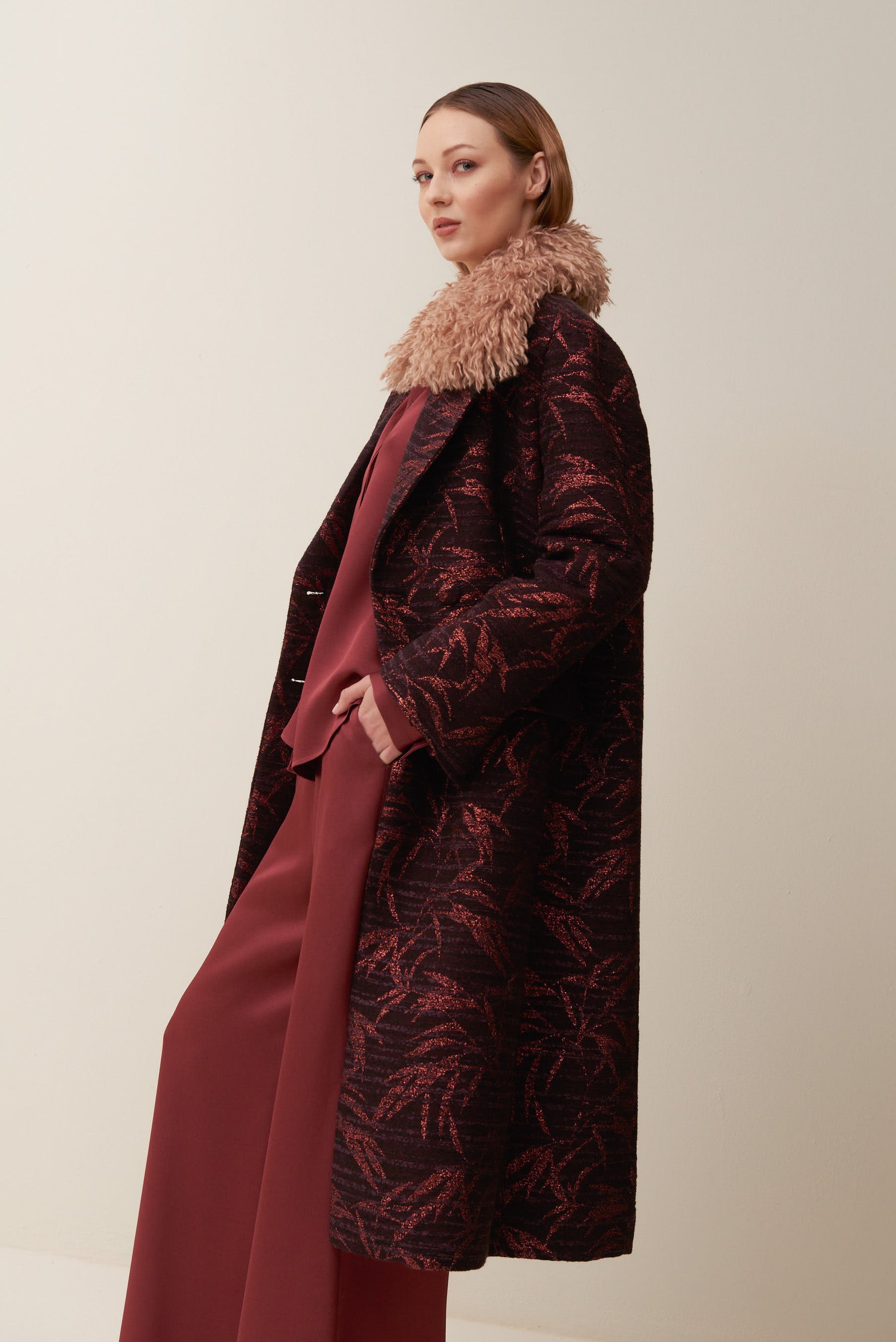 Cappotto in Jacquard lurex