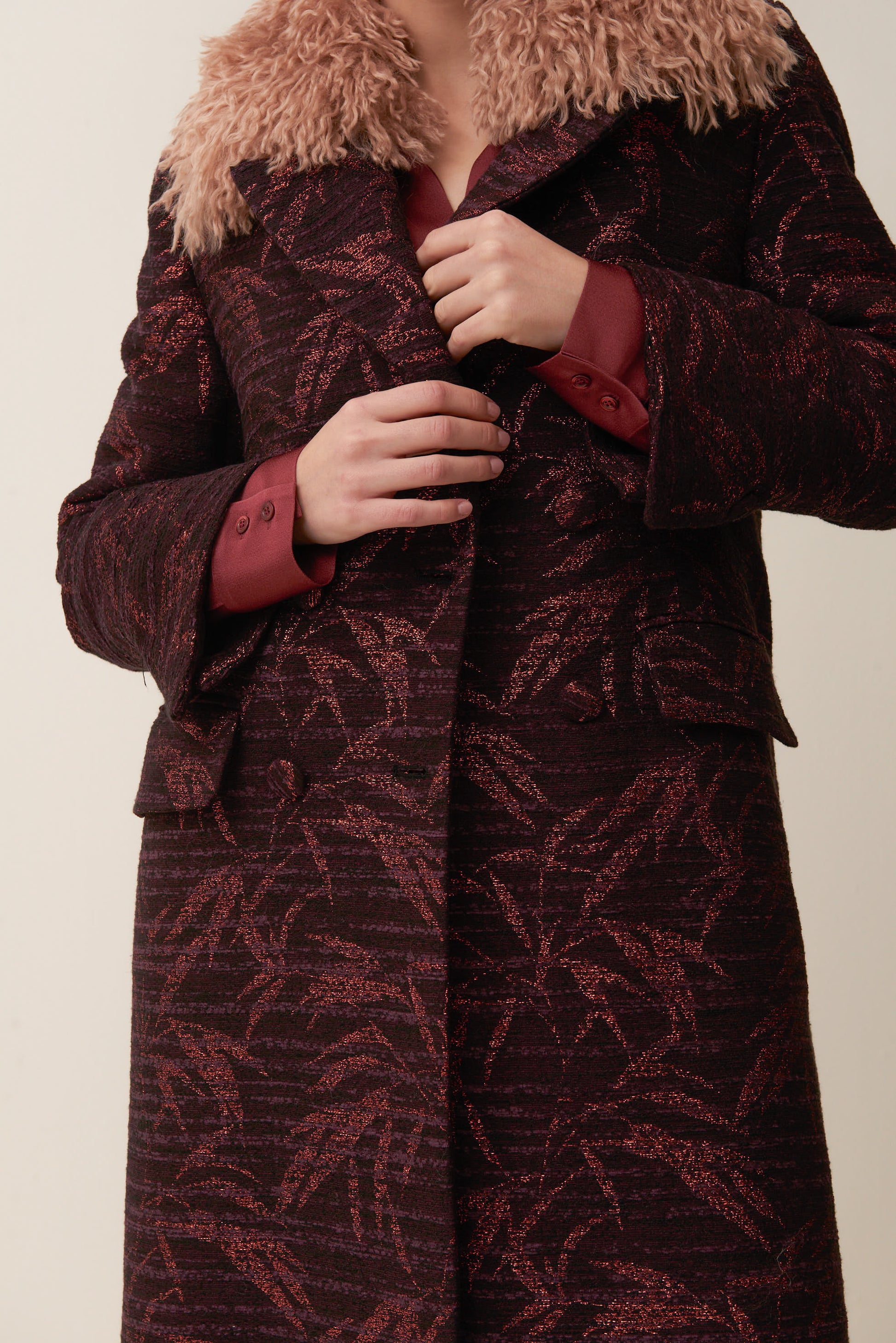 Cappotto in Jacquard lurex