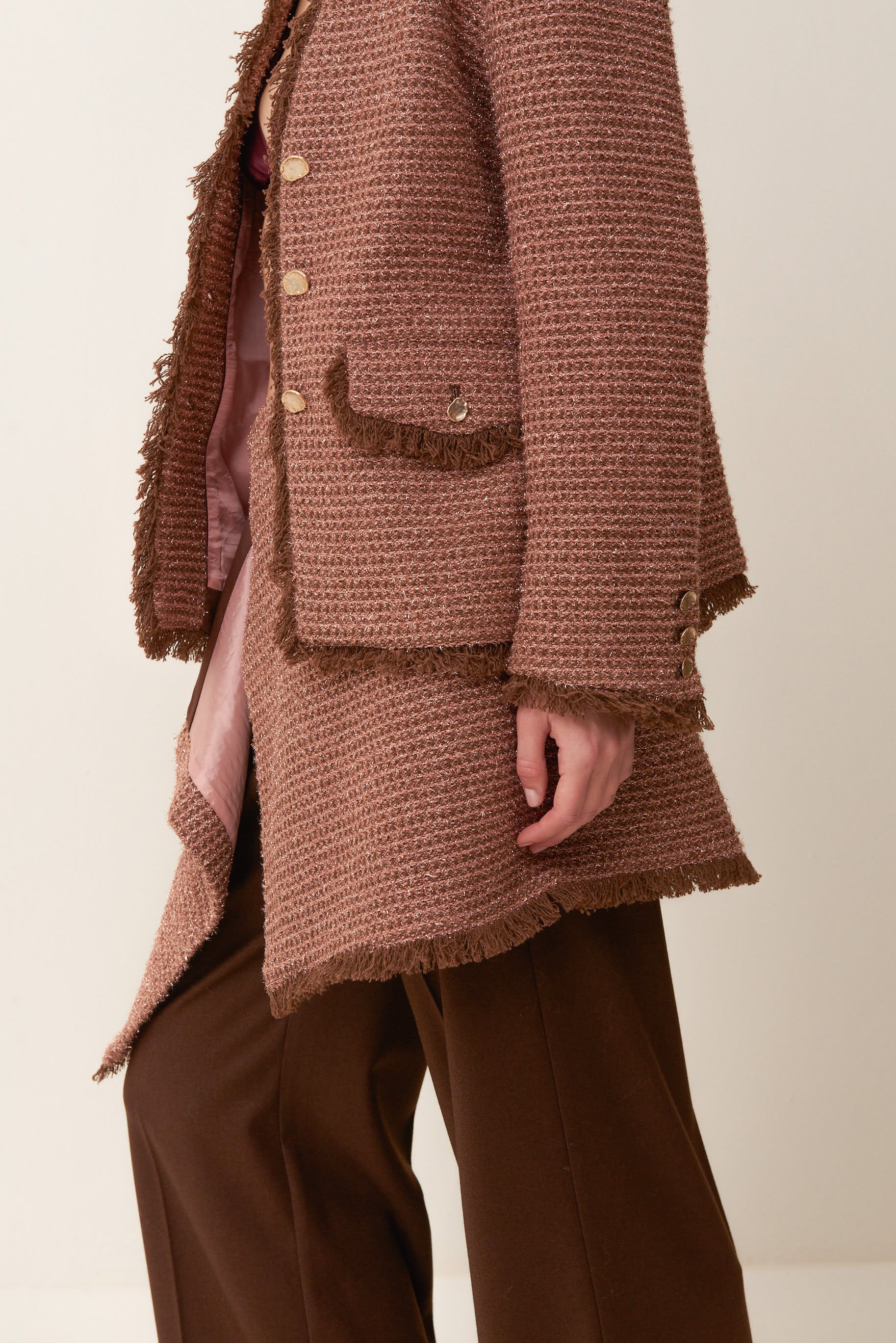 Giacca Boxy in jacquard lurex