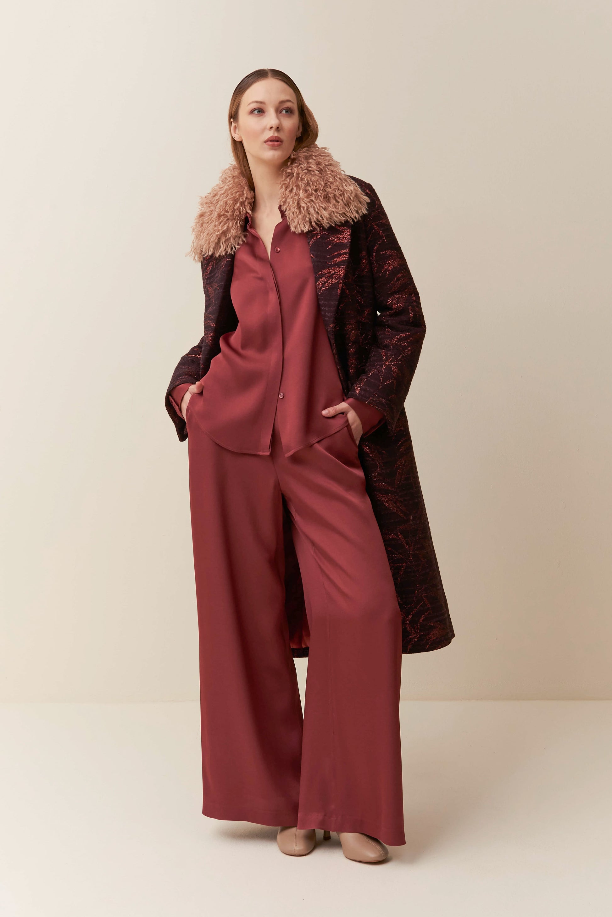 Cappotto in Jacquard lurex